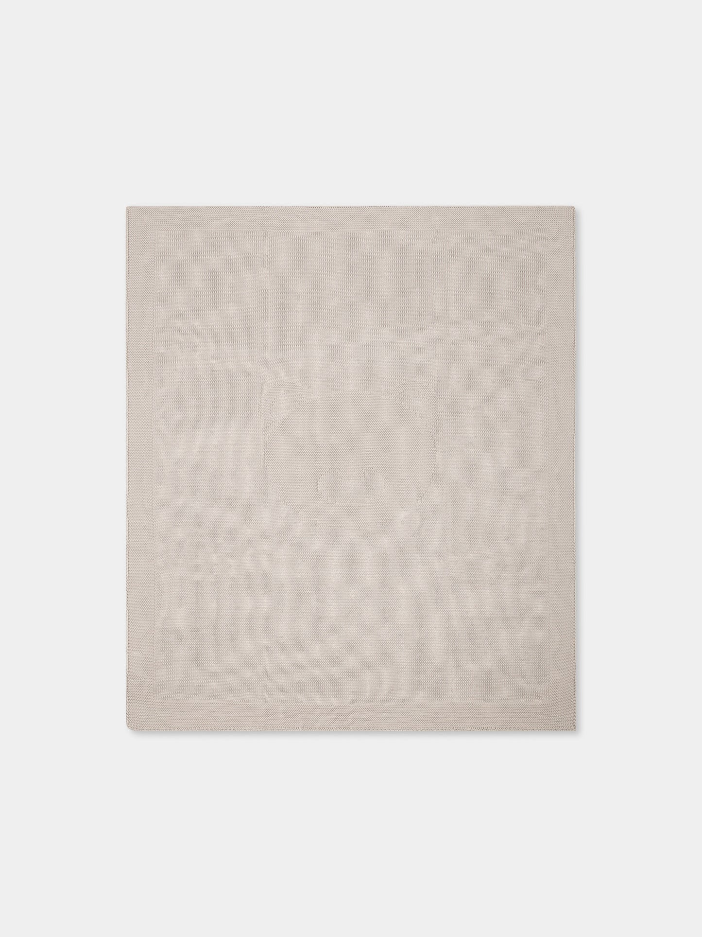 Beige blanket for babykids with bear
