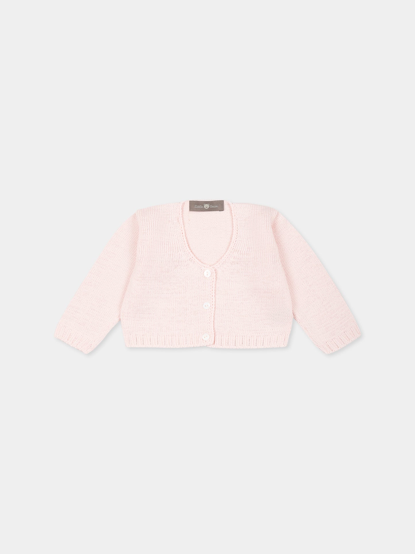 Pink cardigan for baby girl
