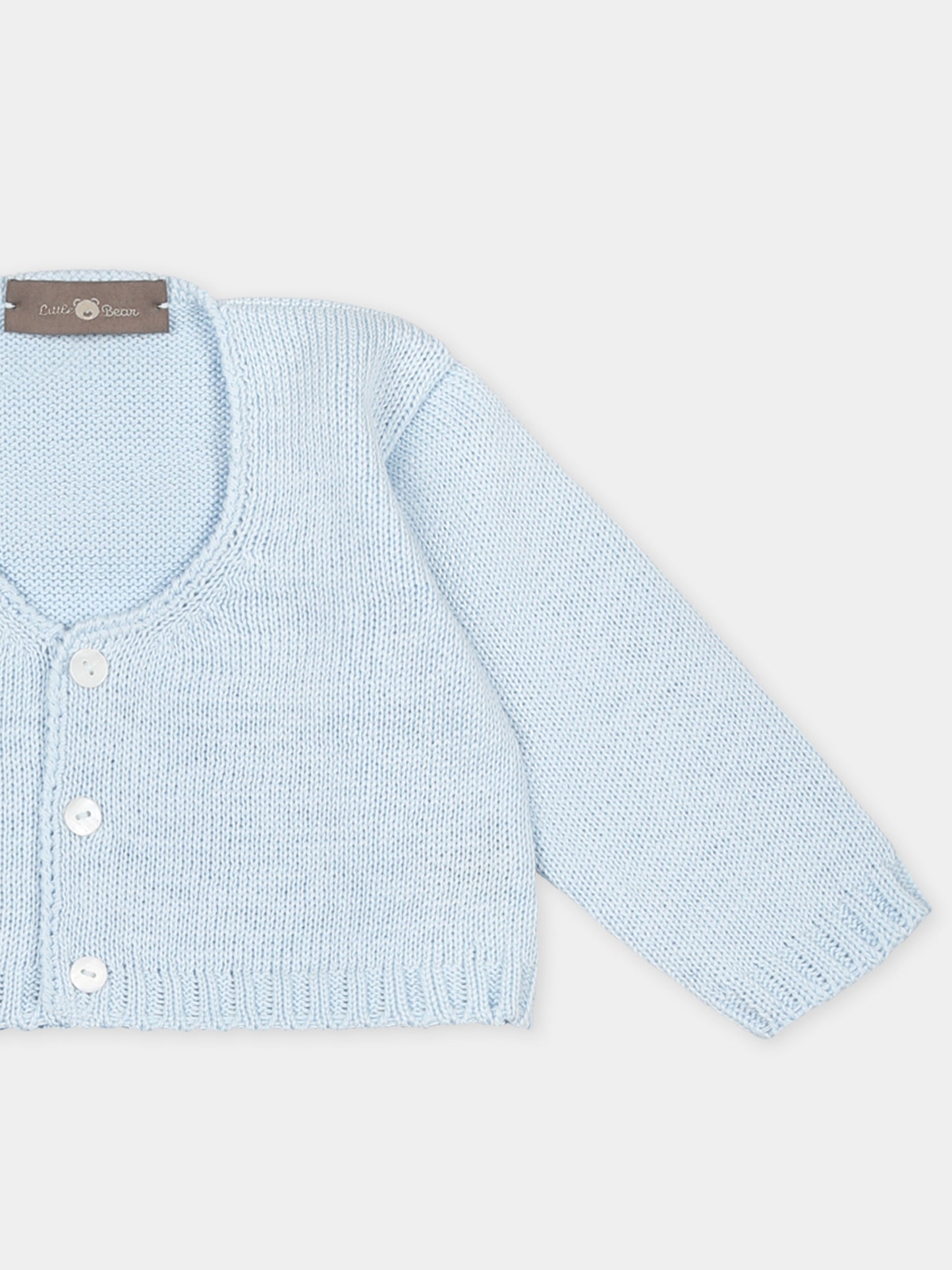 Cardigan celeste per neonato,Little Bear,1001 CIELO