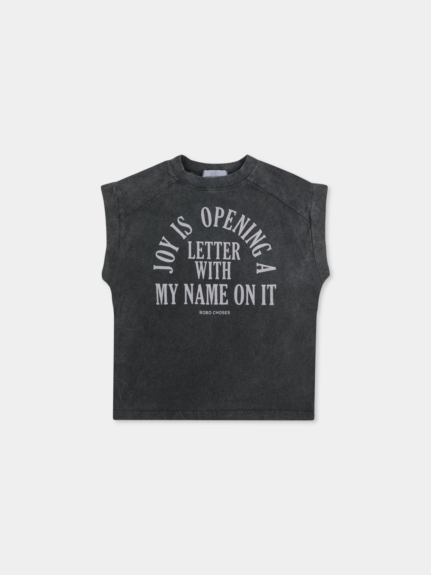 Grey t-shirt for kids with slogan