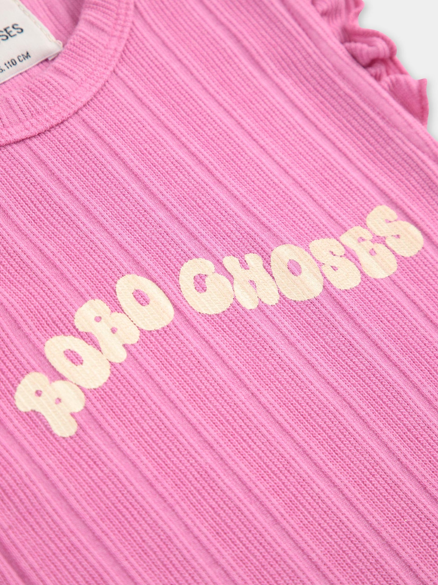 Pink tank top for girl with logo