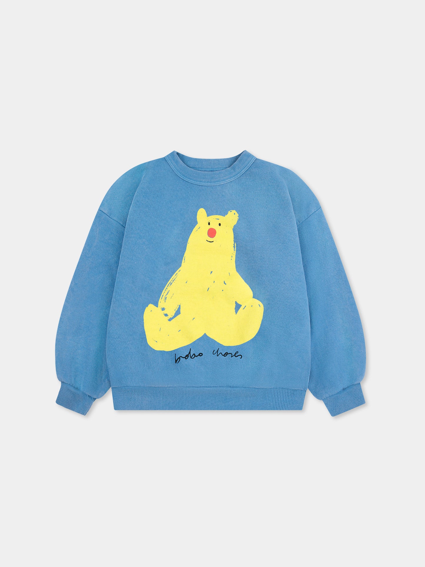 Felpa azzurra per bambini con orso,Bobo Choses,B125AC036