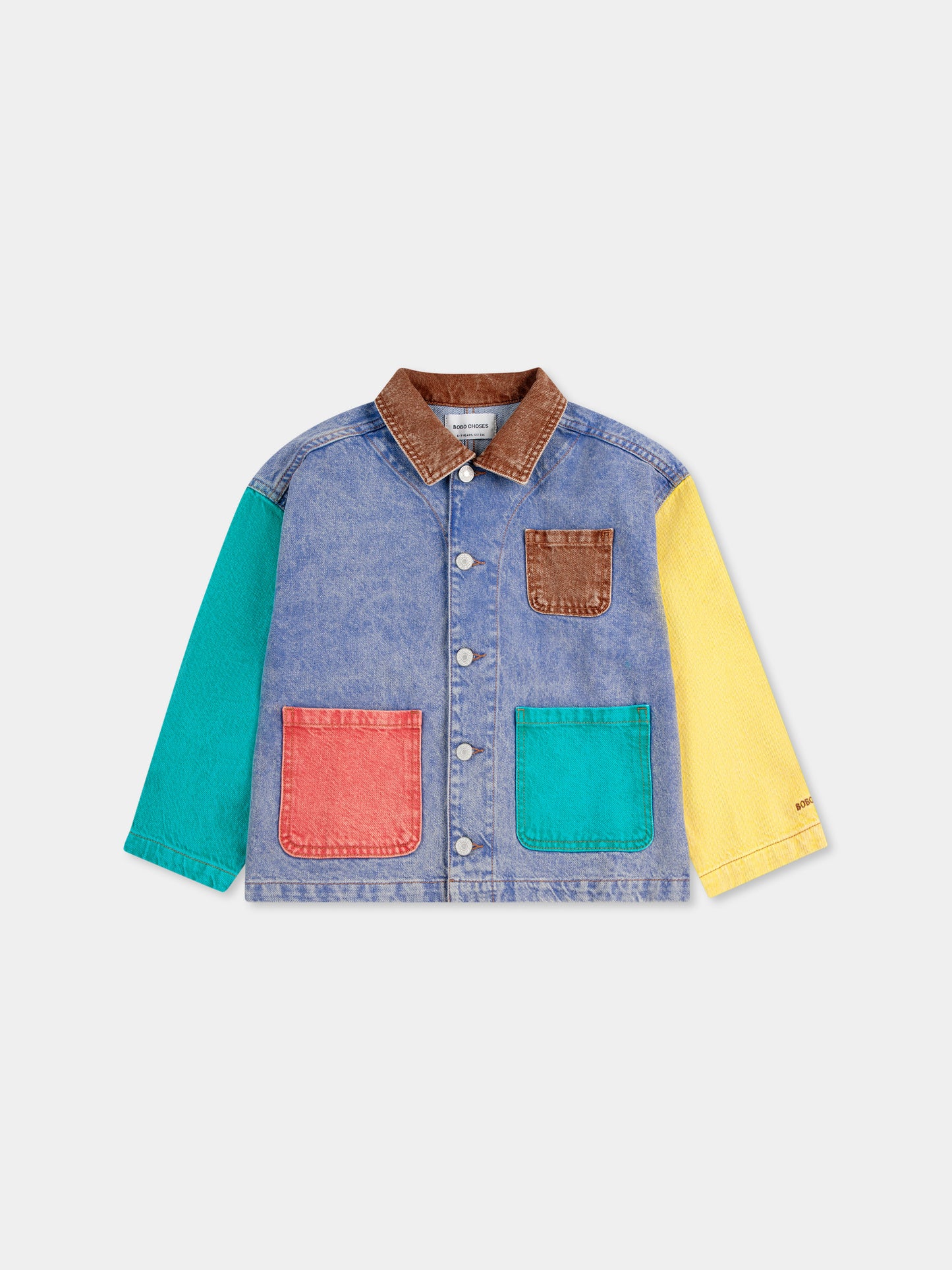Camicia denim per bambini con logo,Bobo Choses,B125AC106