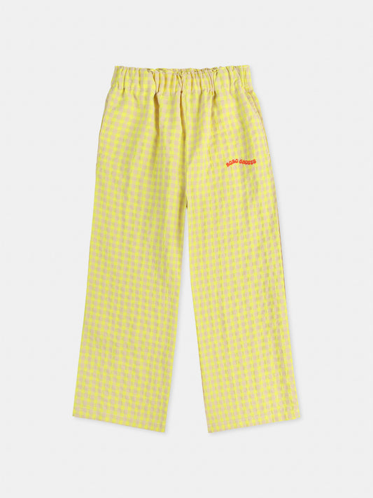 Pantaloni gialli per bambini con logo,Bobo Choses,B125AC082