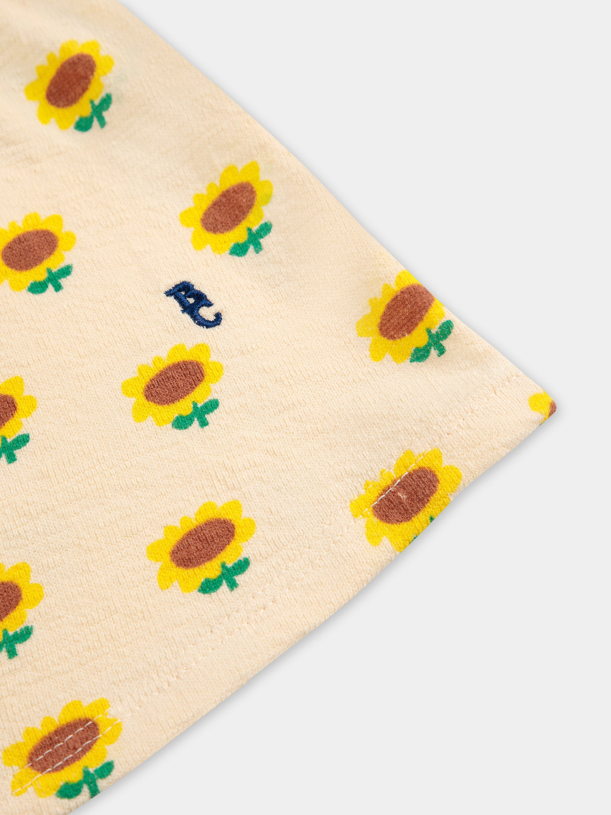 Shorts avorio per bambina con girasoli all over,Bobo Choses,B125AC051