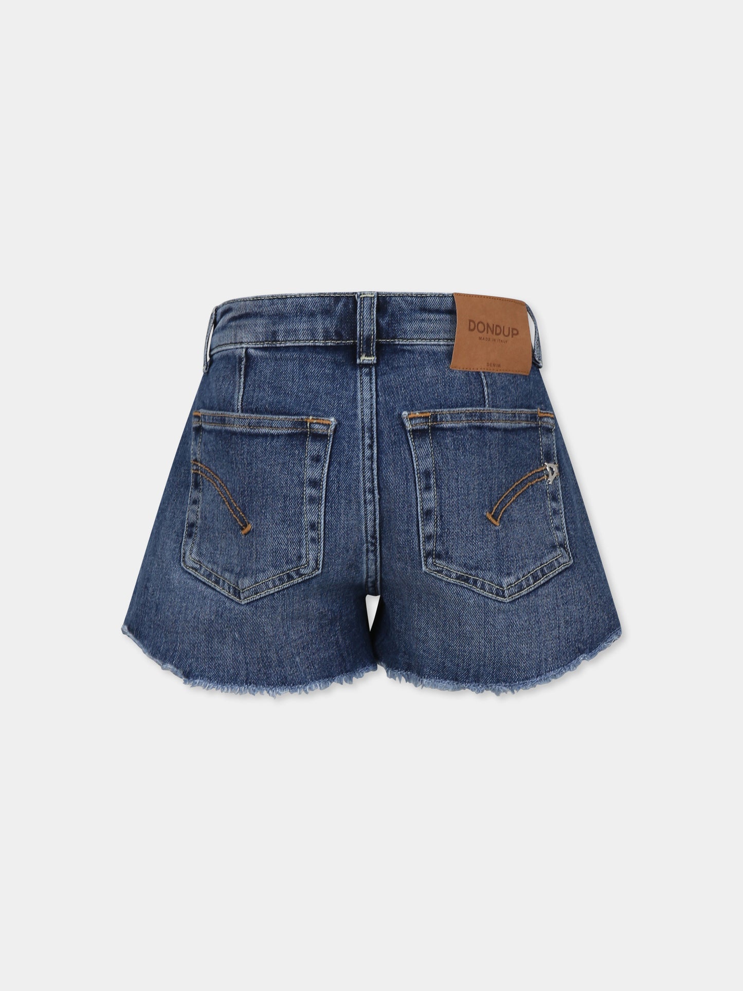 Shorts denim per bambina con logo,Dondup Kids,DFBE109 C DS056 4098