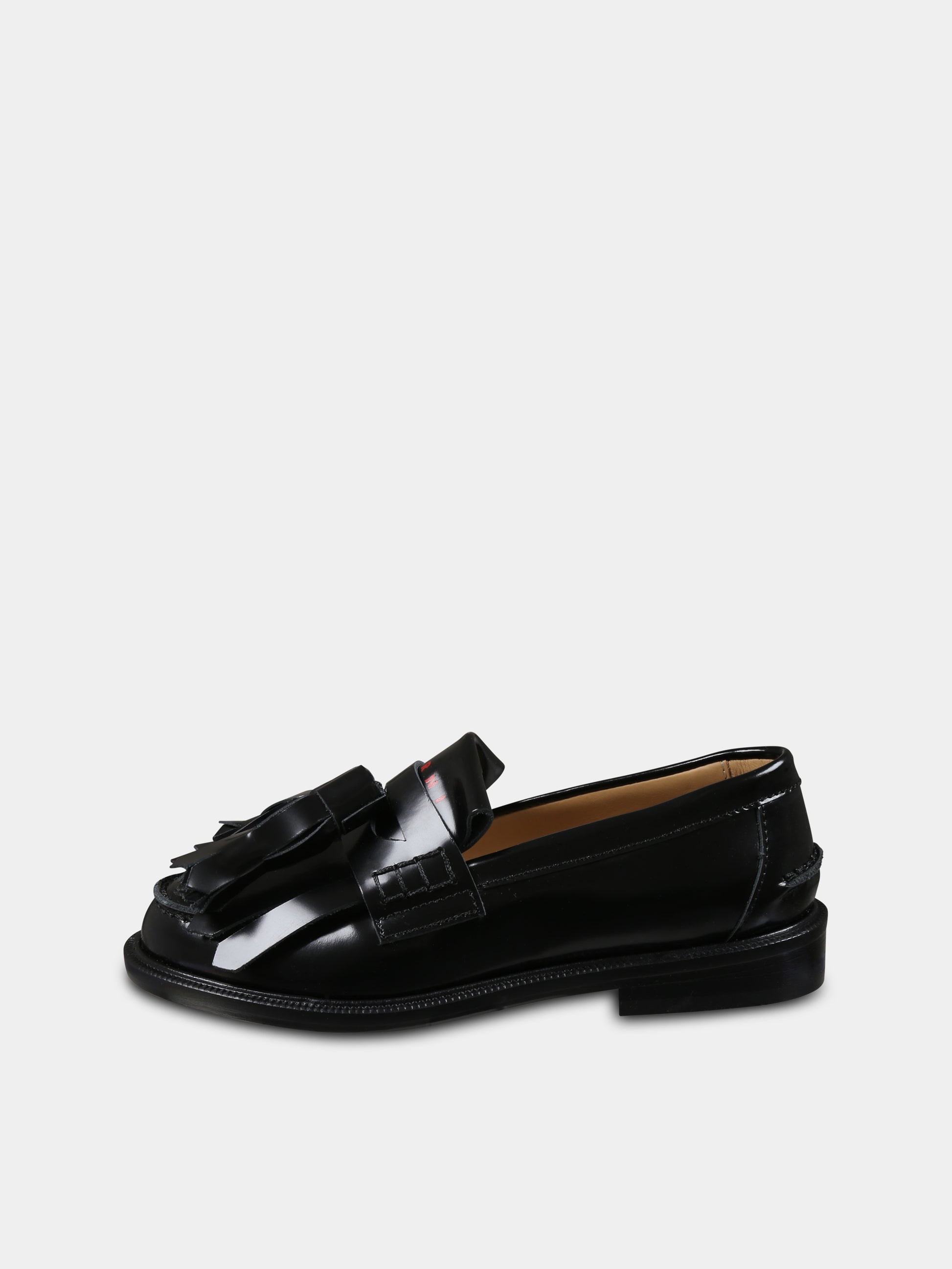 Mocassini neri per bambini con logo,Marni Kids,79597 2