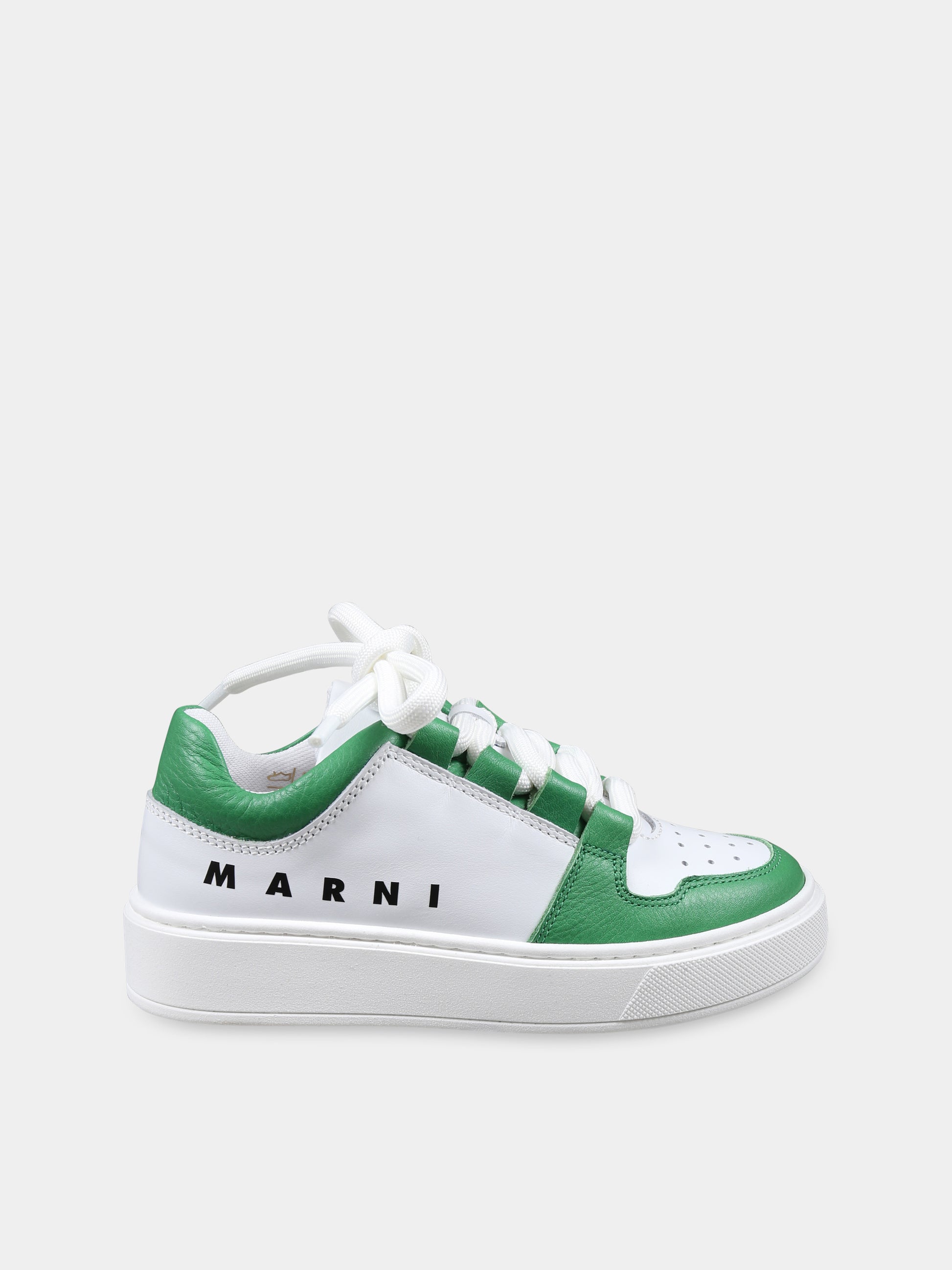 Sneakers bianche per bambini con logo,Marni Kids,79573 2