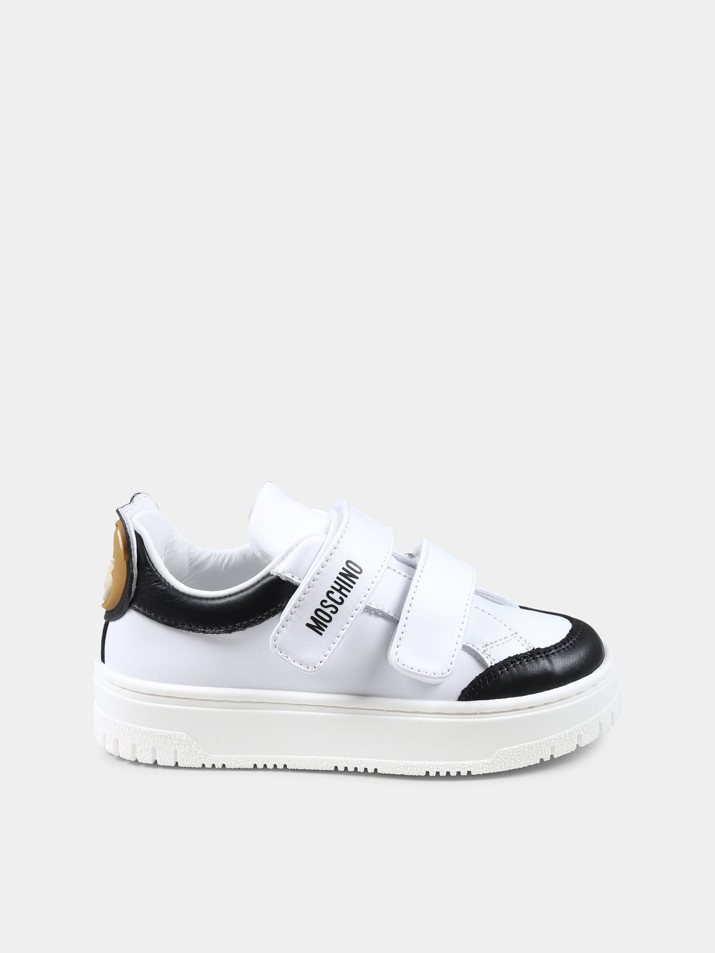 Sneakers bianche per neonati e bambini con Teddy Bear,Moschino Kids,80480 1