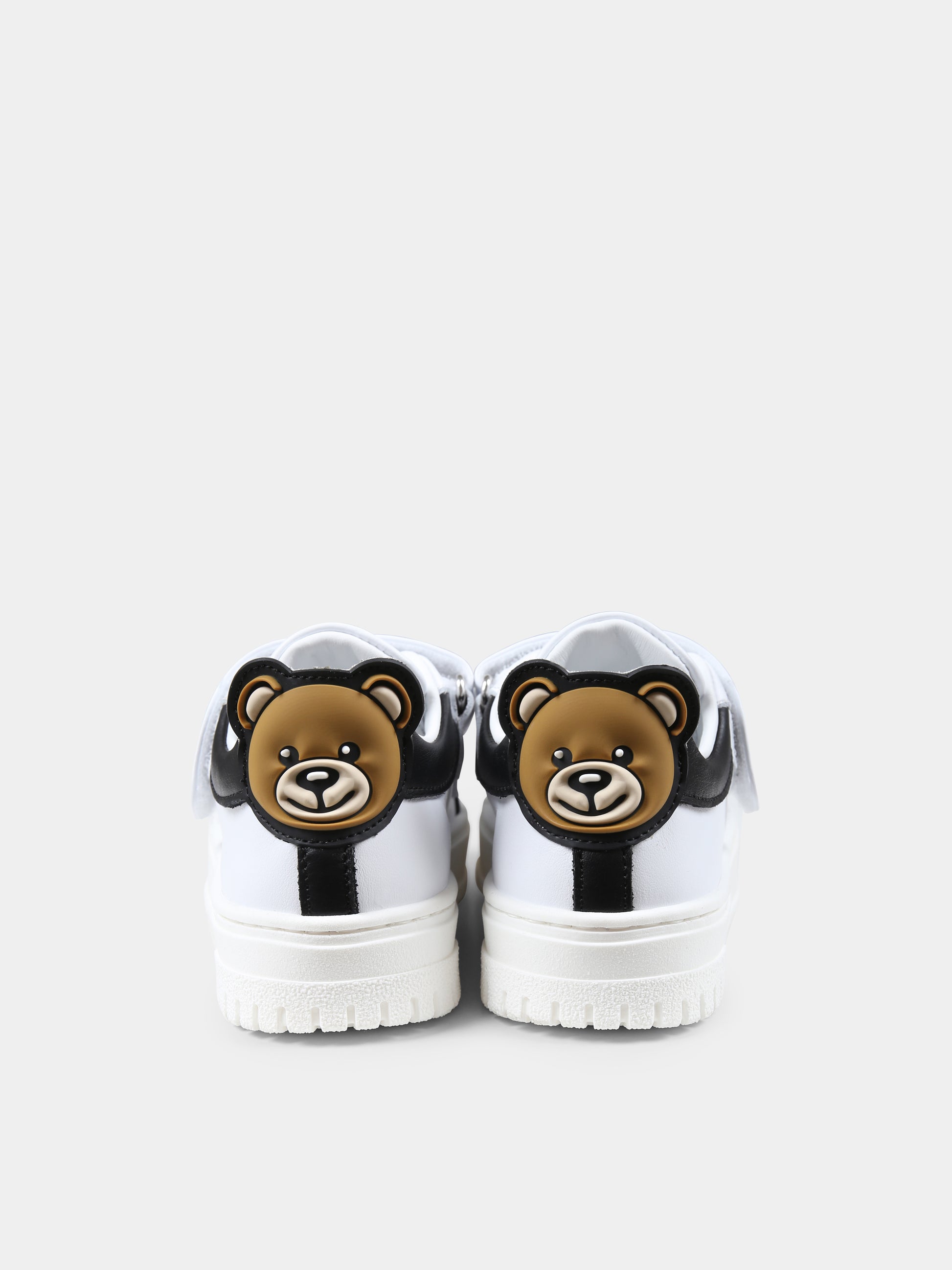 Sneakers bianche per neonati e bambini con Teddy Bear,Moschino Kids,80480 1