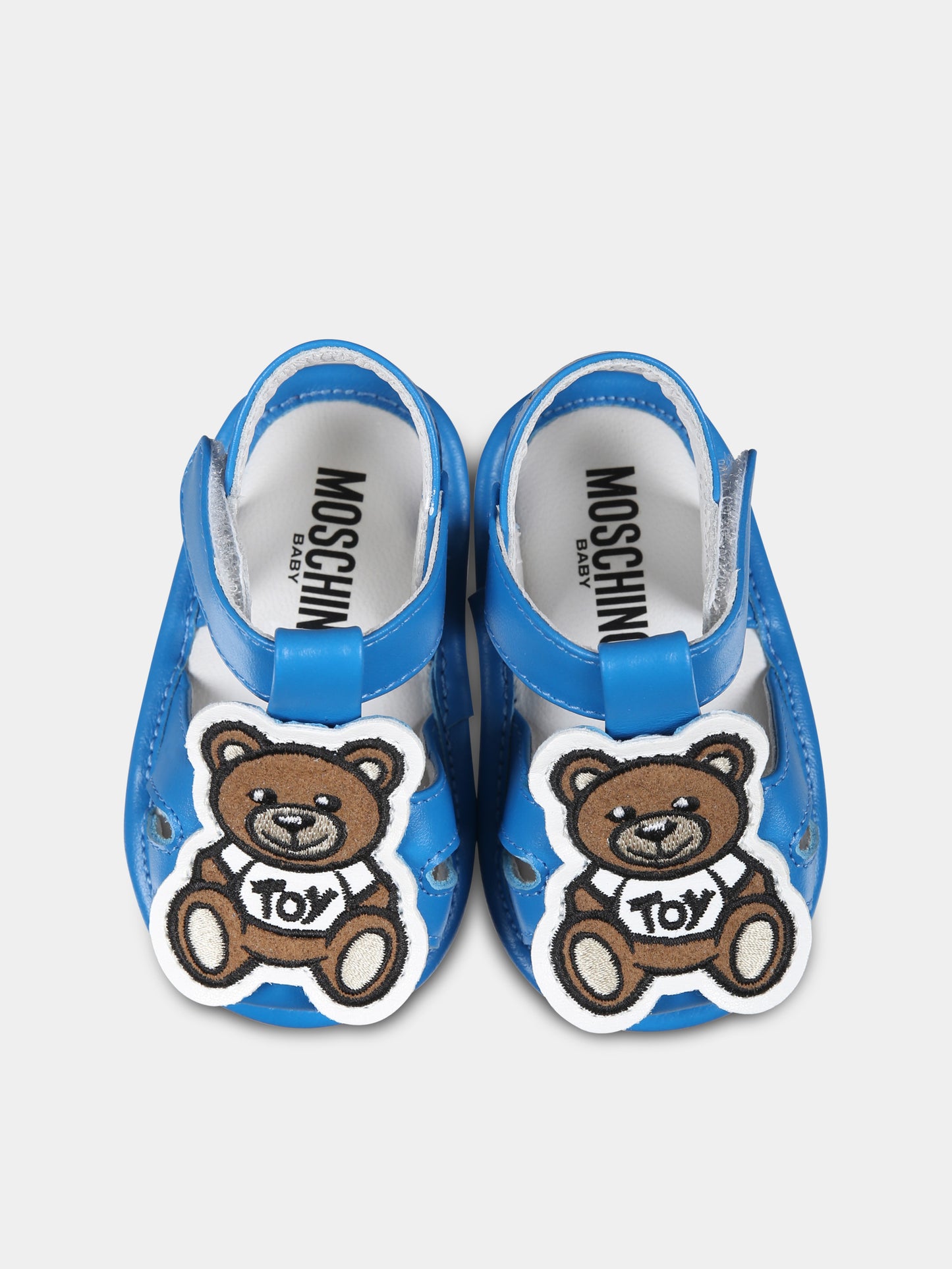 Ragnetti azzurri per neonato con Teddy Bear,Moschino Kids,80386 83952