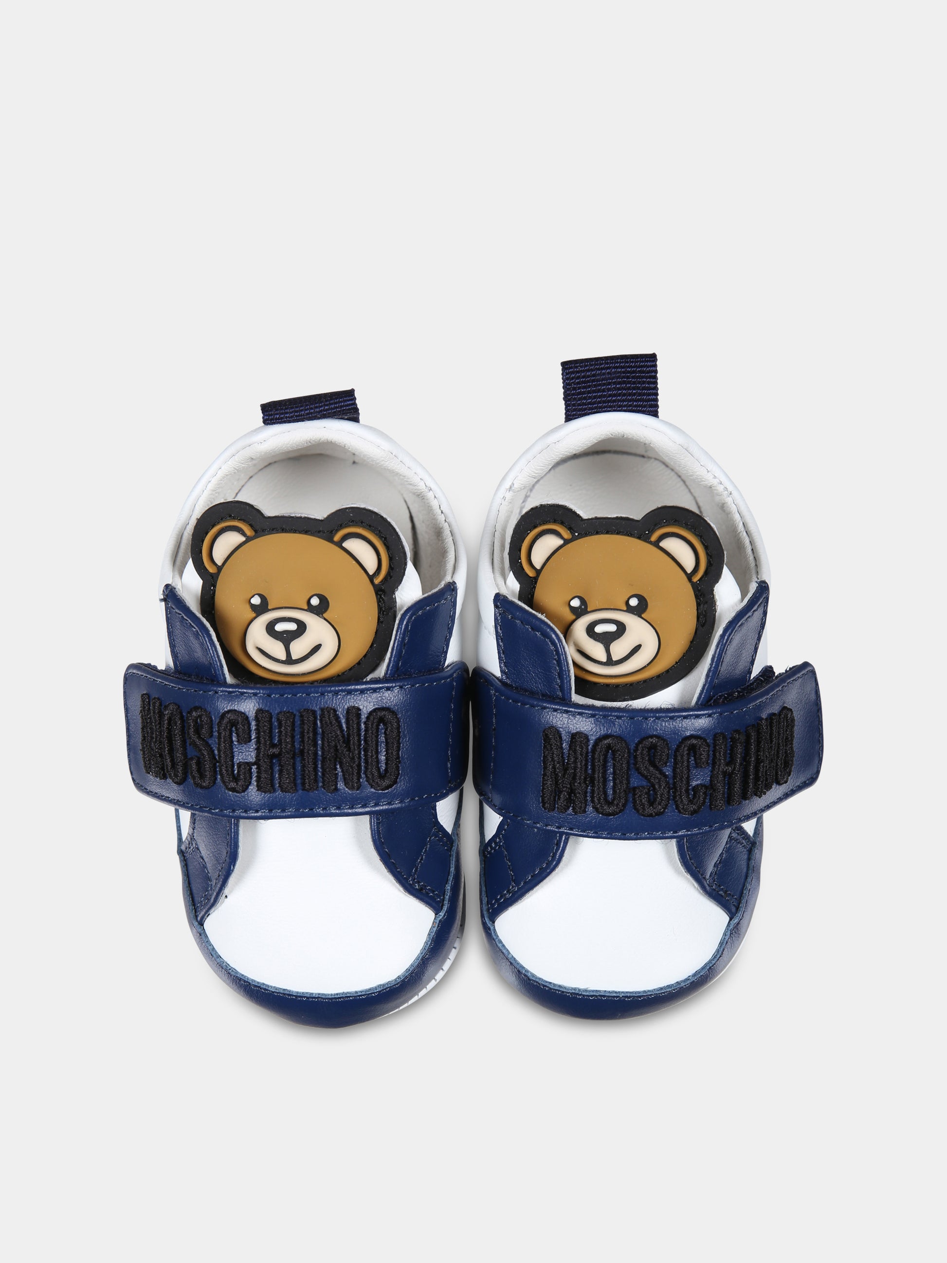 Sneakers blu per neonato con Teddy Bear,Moschino Kids,80398 3