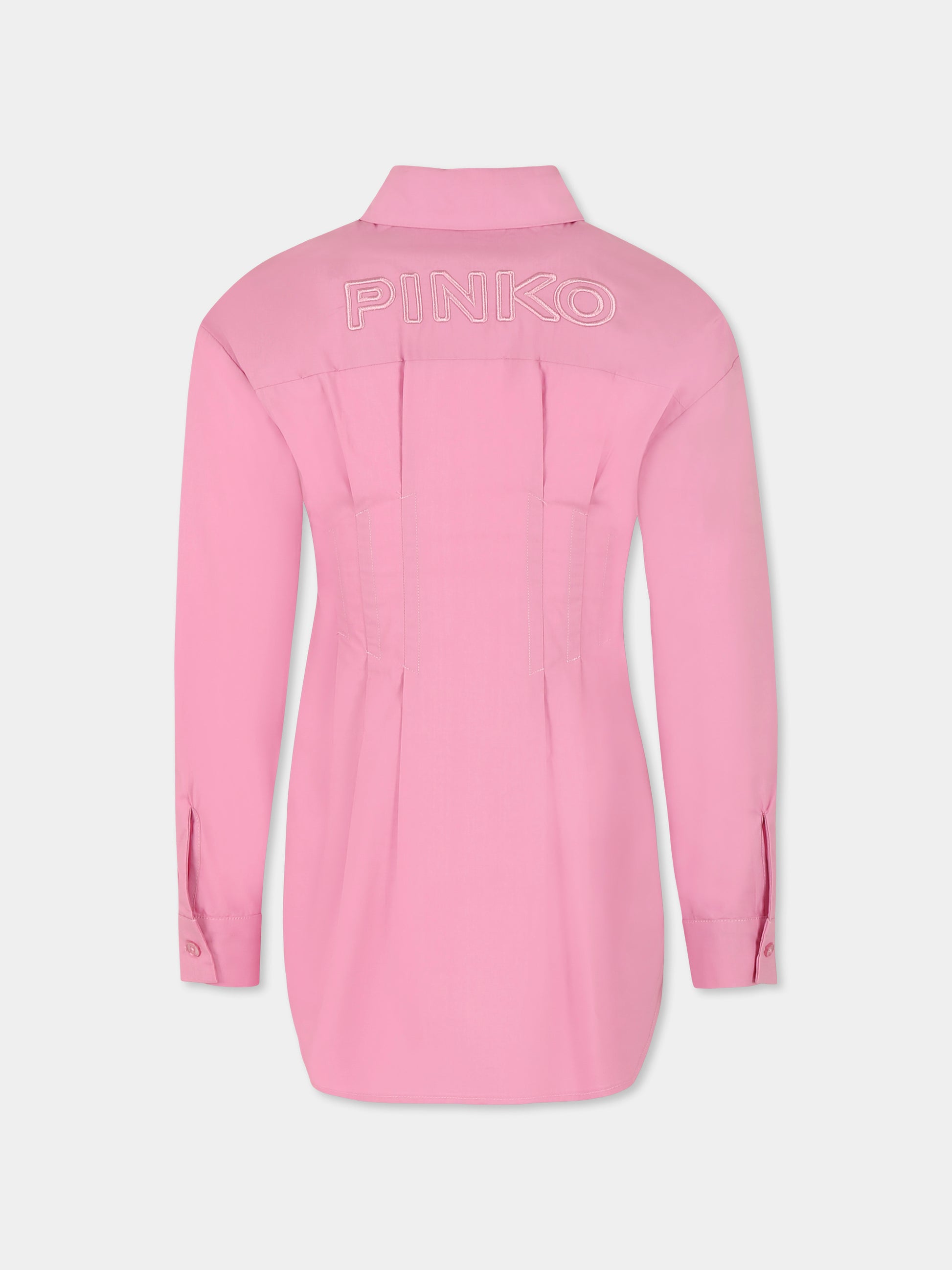 Vestito rosa per bambina con logo,Pinko,KFAB009 0 CA101 C038