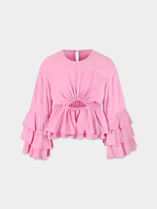 Top rosa per bambina,Pinko,KFCA007 0 VI024 C038