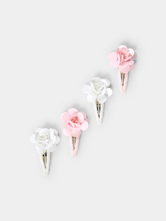 Set fermagli multicolor per bambina con rosa,Self-portrait,RS25 773 MU