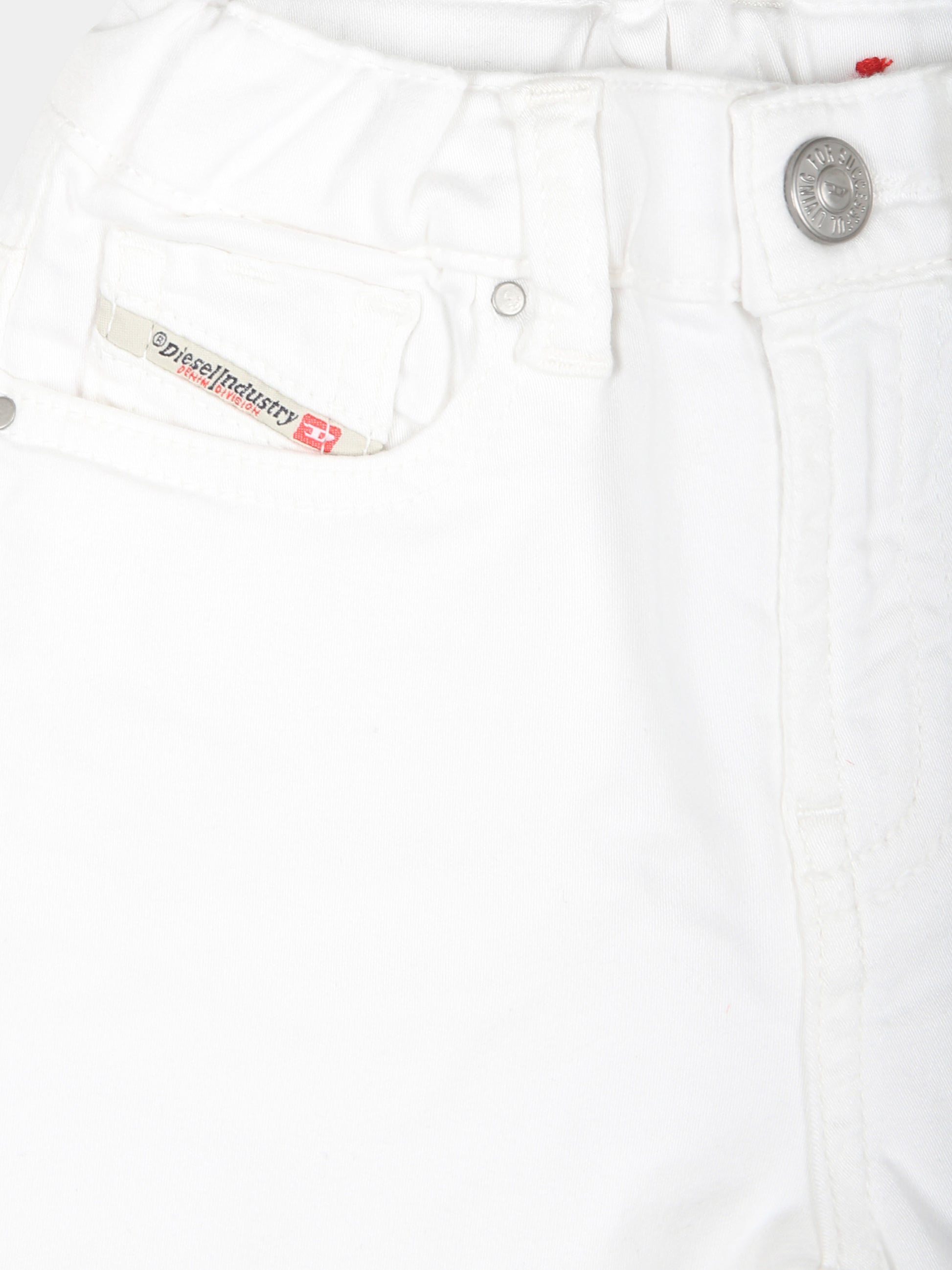 Jeans bianchi per neonati con logo,Diesel,K00322 KXBKU K100