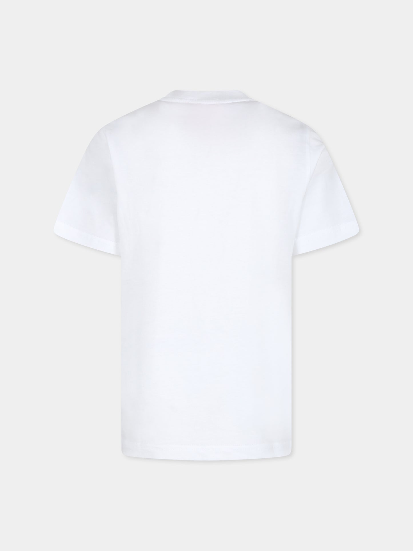 T-shirt bianca per bambino con logo,Diesel,J01777 00YI9 K100