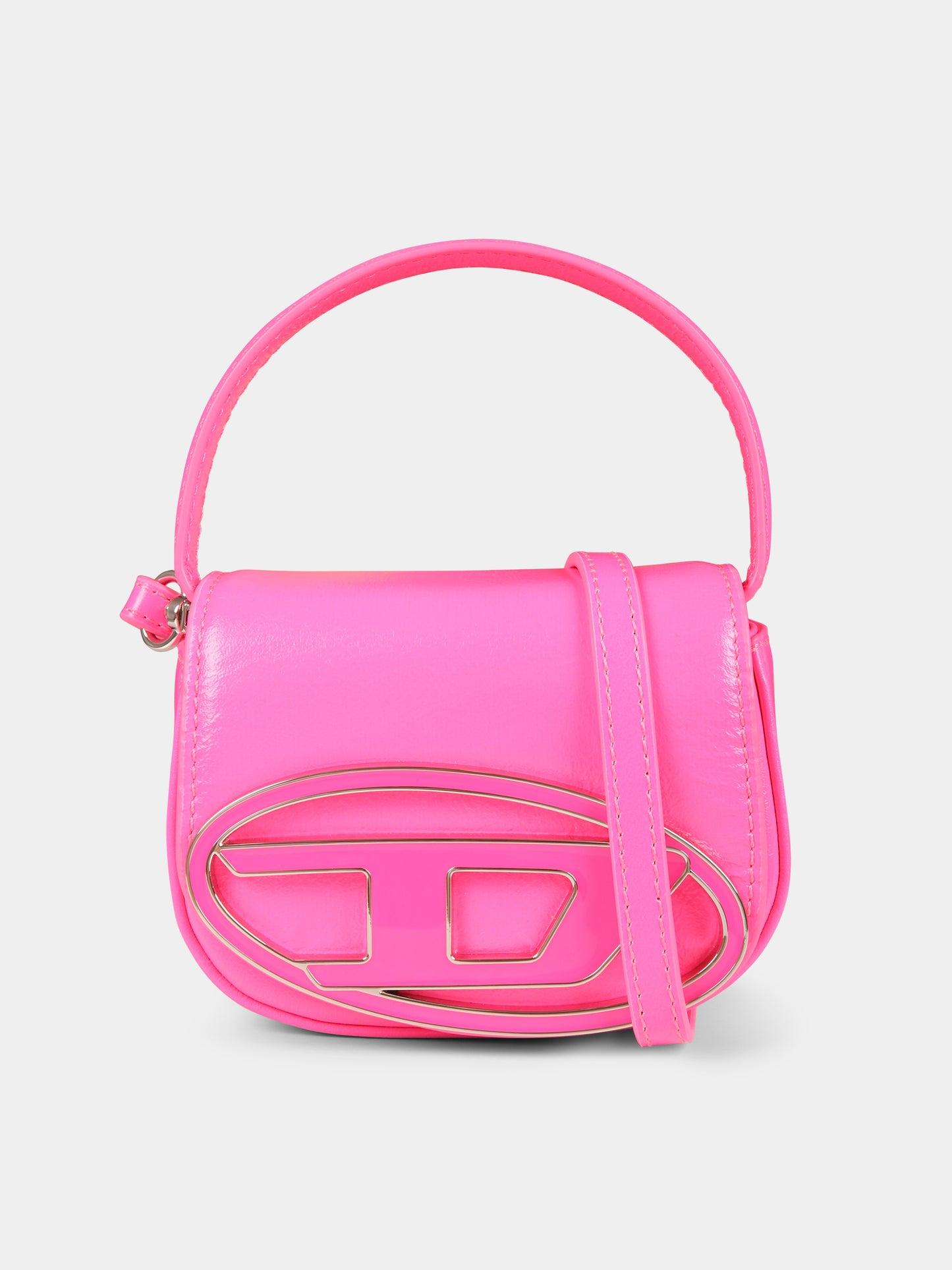 Borsa rosa per bambina con logo,Diesel,J01572 P3193 T4343