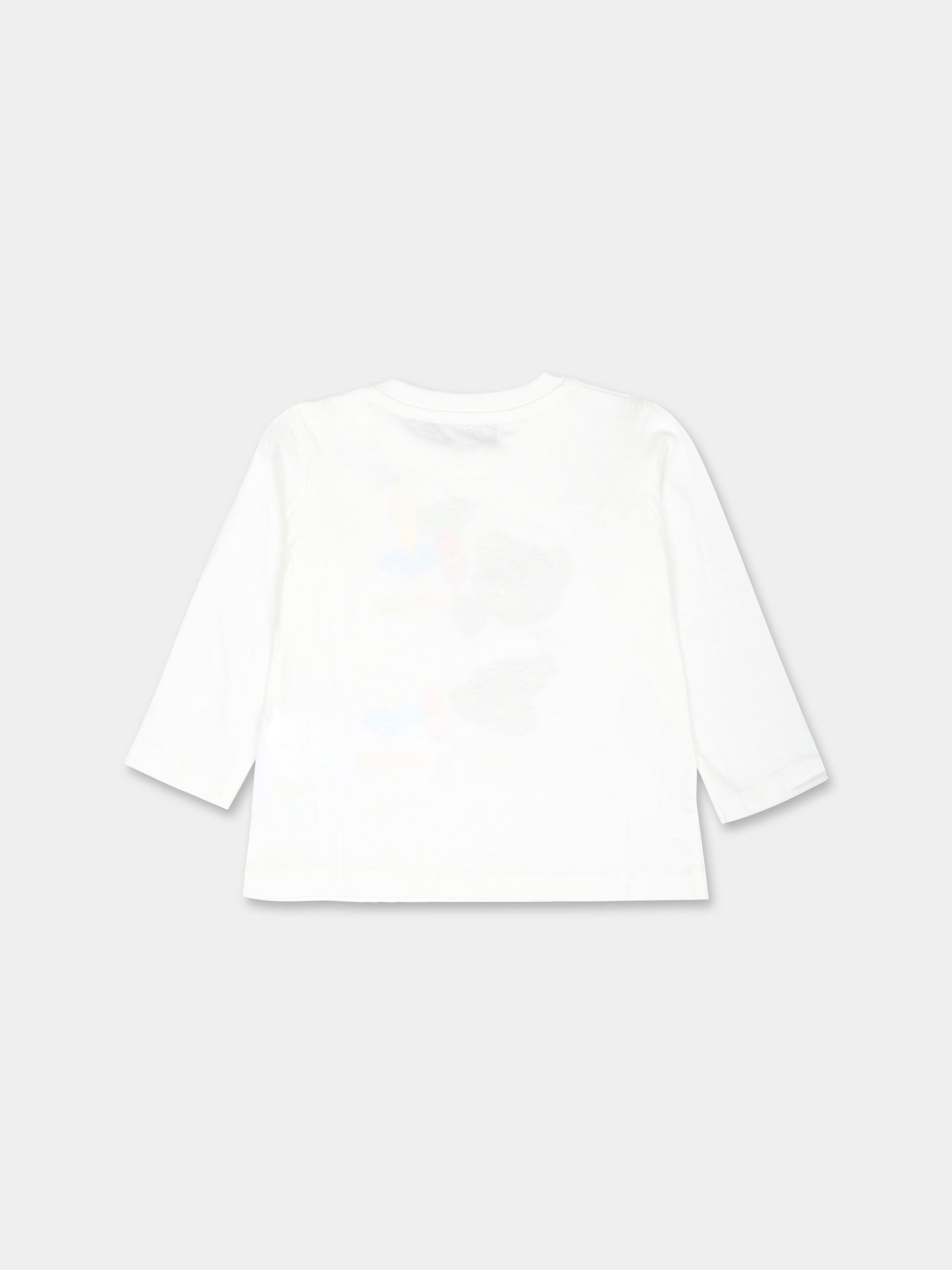 T-shirt bianca per neoanto con Teddy Bear,Moschino Kids,M8O00D LAA03 10063