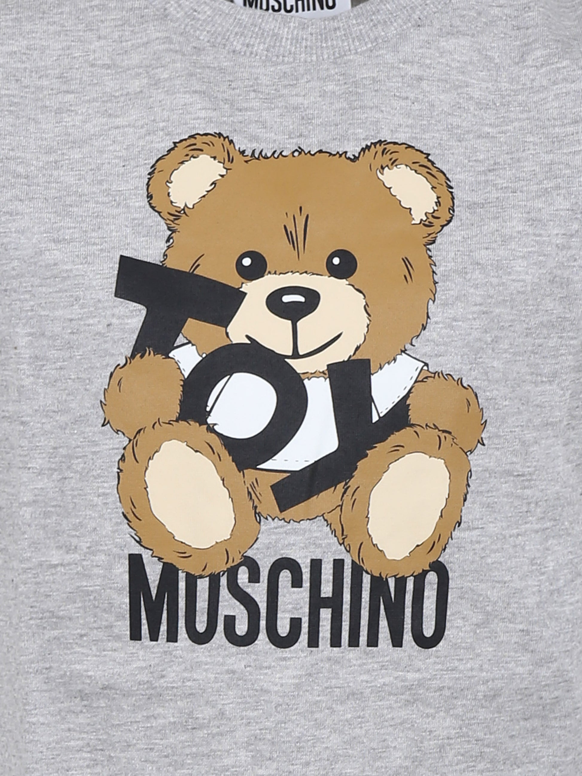 T-shirt grigia per bambini con Teddy Bear,Moschino Kids,H9M04K LAA03 60926