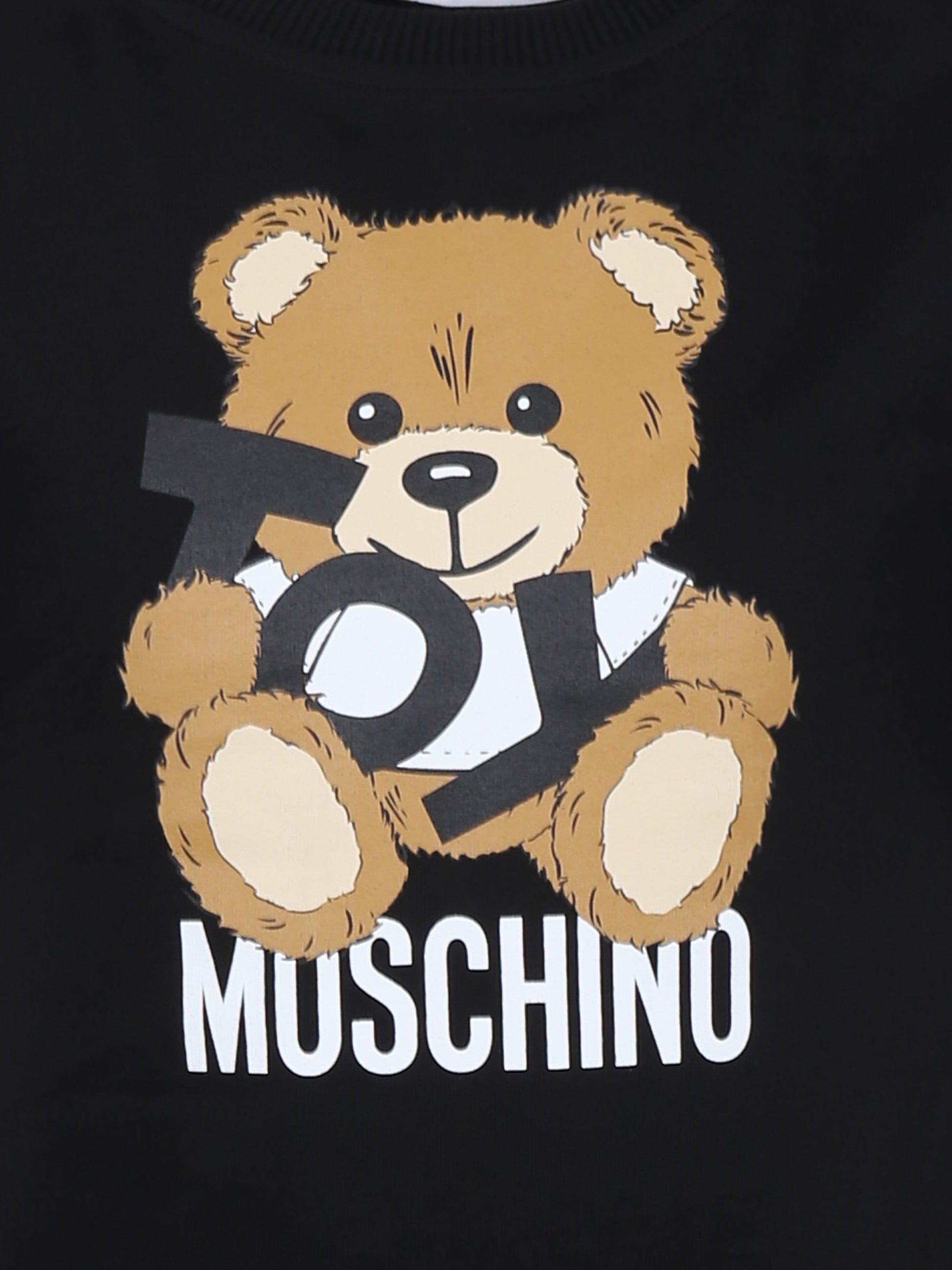 Vestito nero per bambina con Teddy Bear,Moschino Kids,HDV0GB LCA19 60100