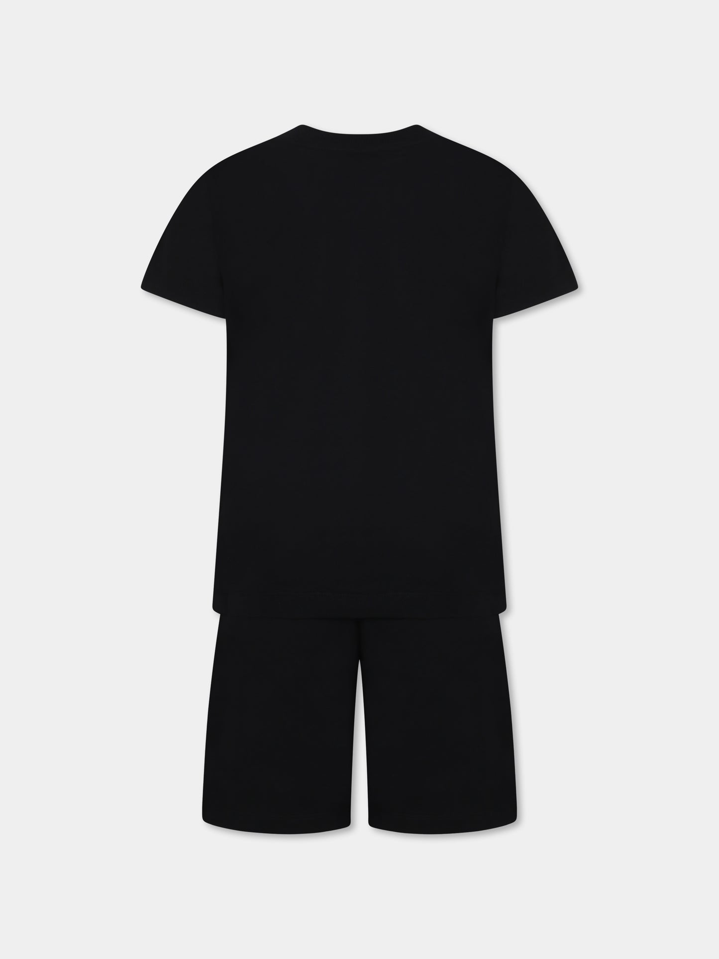 Completo nero per bambino con Teddy Bear,Moschino Kids,HUG00S LCA19 60100