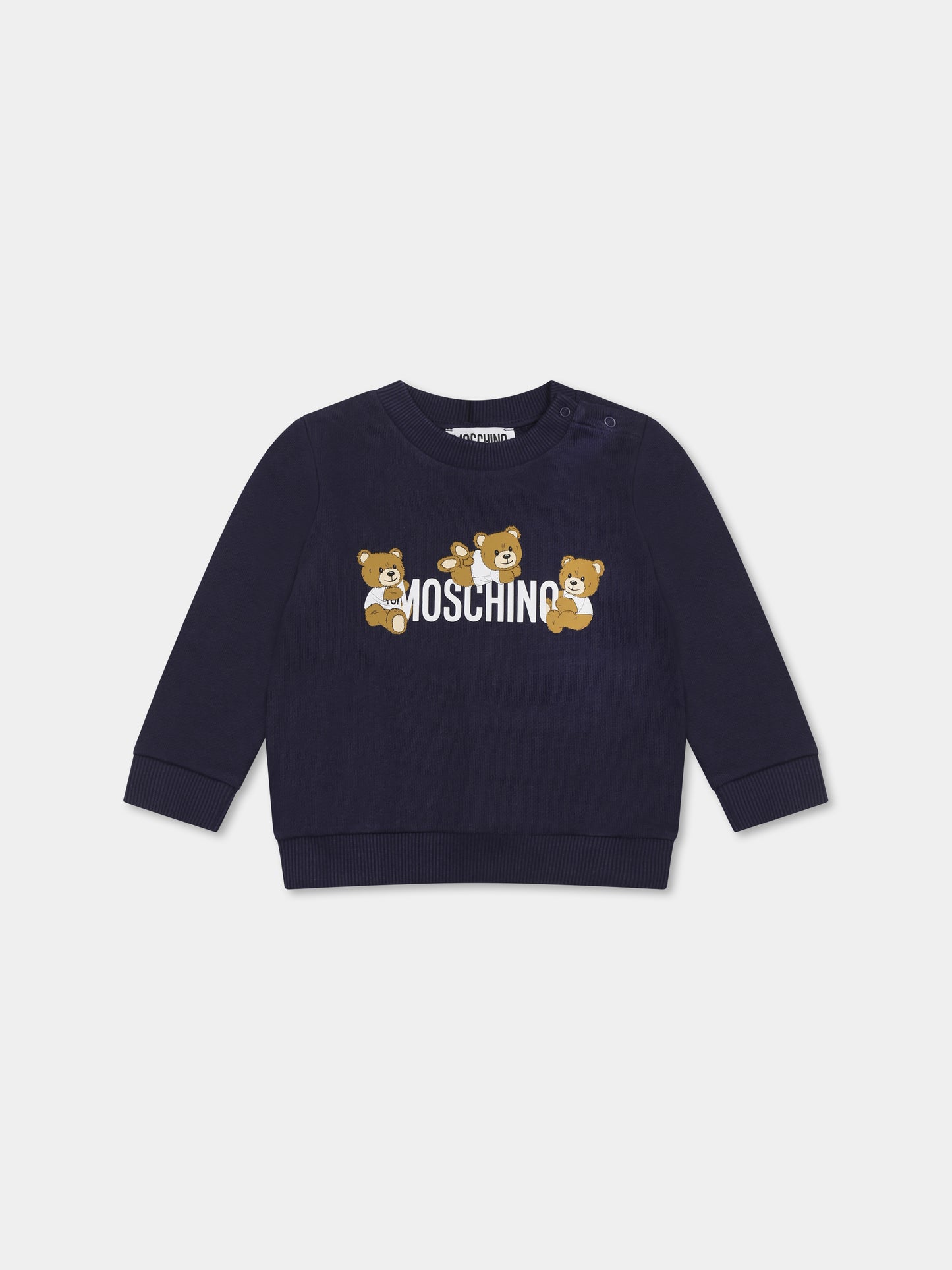 Blue sweatshirt for babykids with Teddy Bears