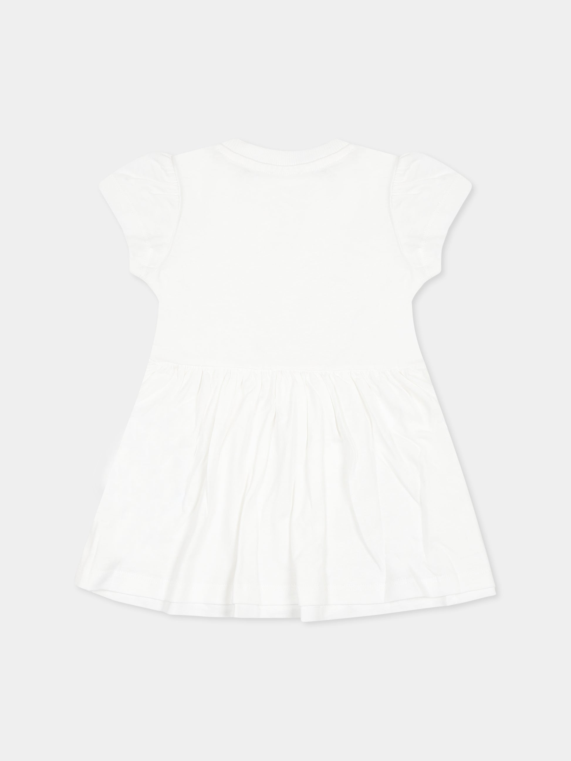 Vestito avorio per neonata con Teddy Bear,Moschino Kids,MDV0CA LAA03 10063