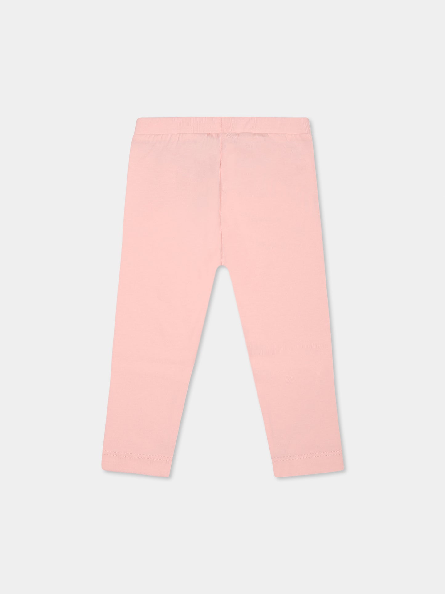 Pink legging for baby girl with Teddy Bear