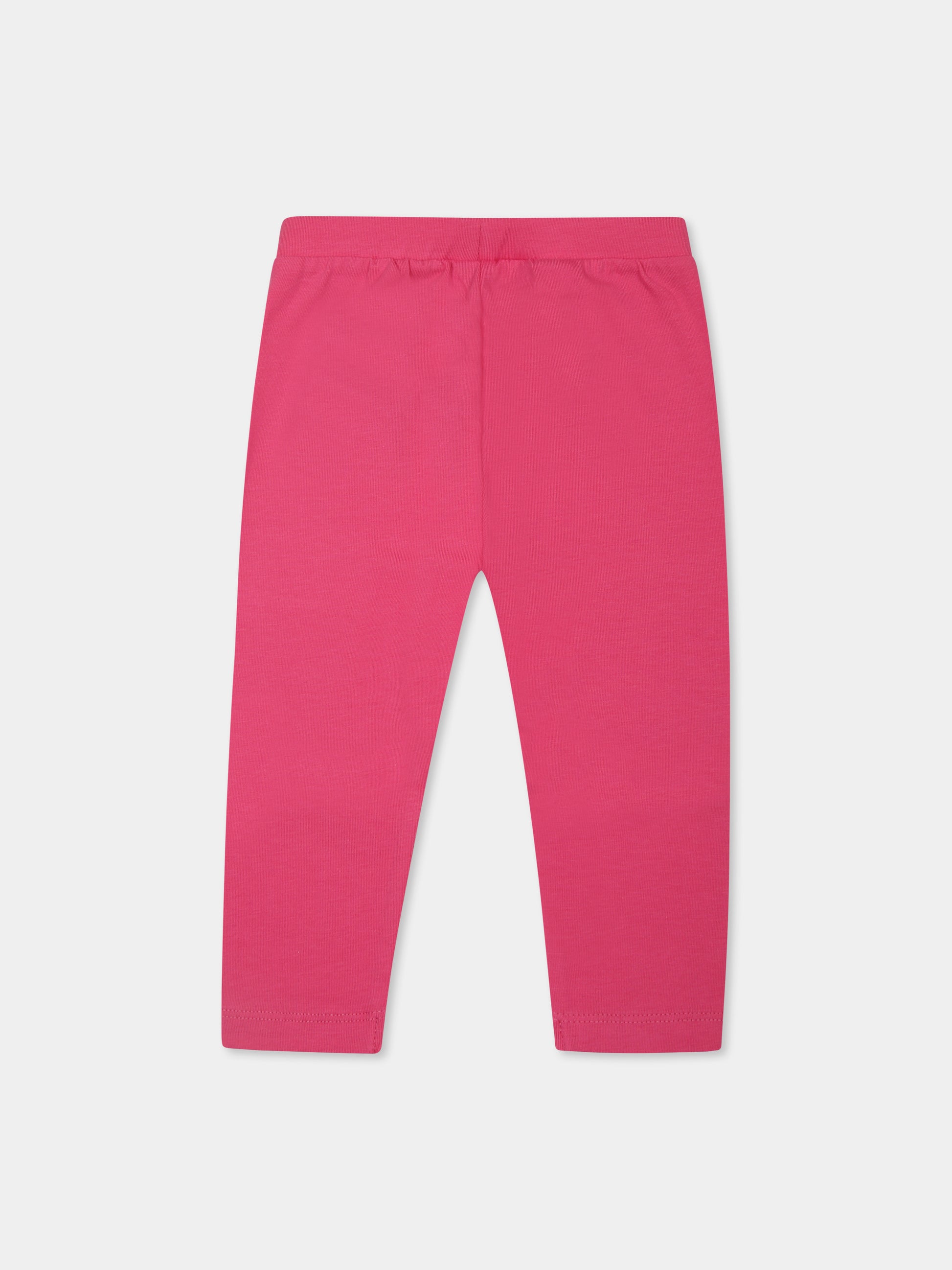 Leggings fucsia per neonata con Teddy Bear,Moschino Kids,MFP032 LBA00 50533