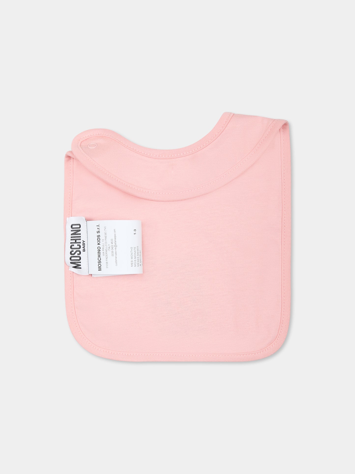 Set rosa per neonata con Teddy Bear e logo,Moschino Kids,MNY04G LCA19 50209