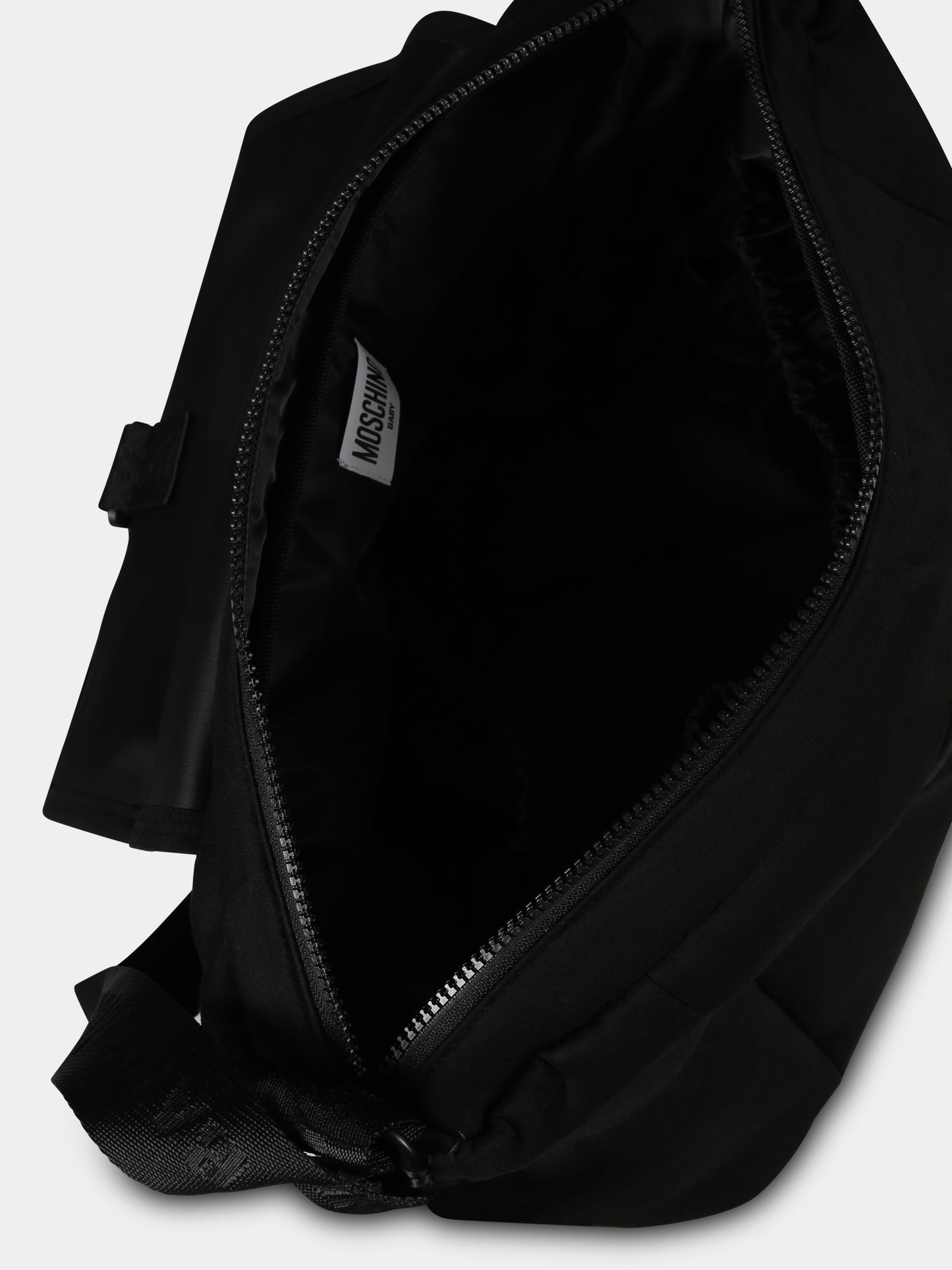 Black mom bag for babykids with Teddy Bear and logo