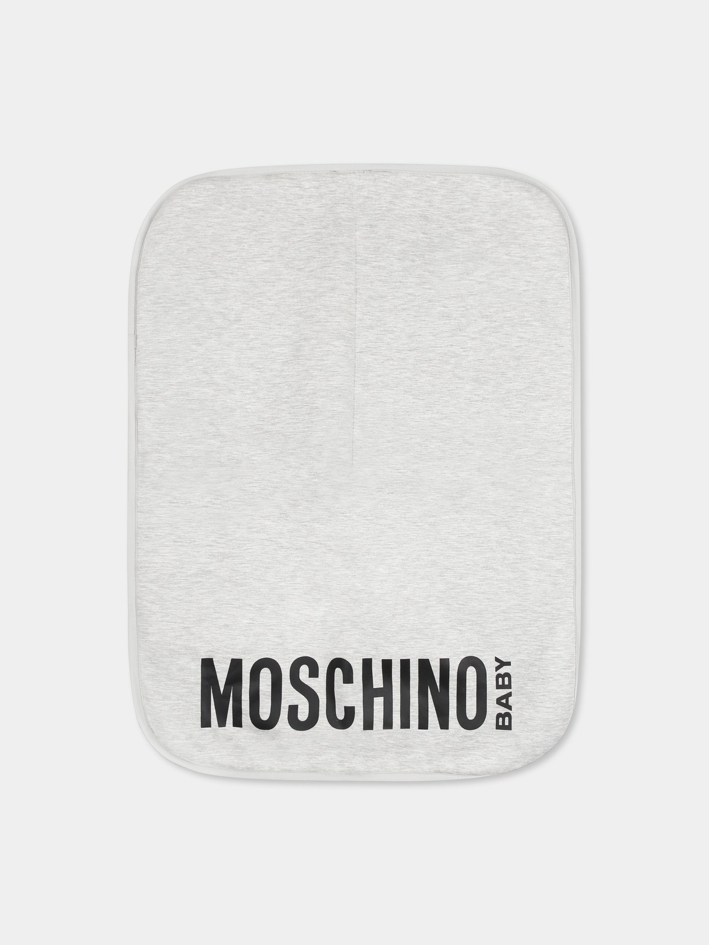 Grey mom bag for babykids with Teddy Bear and logo