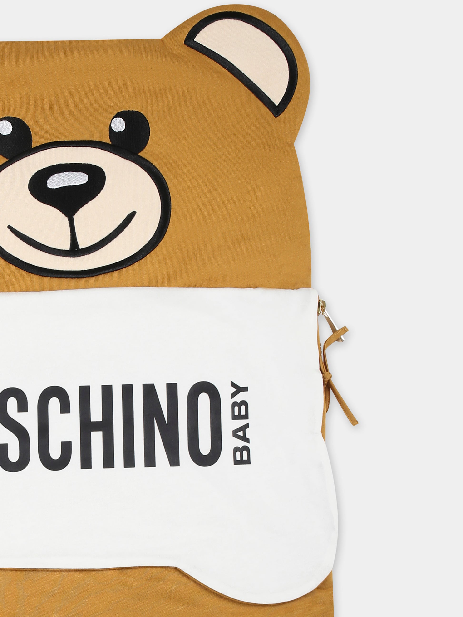 Sacco nanna marrone per neonati con Teddy Bear,Moschino Kids,MUE00T LCA19 20327