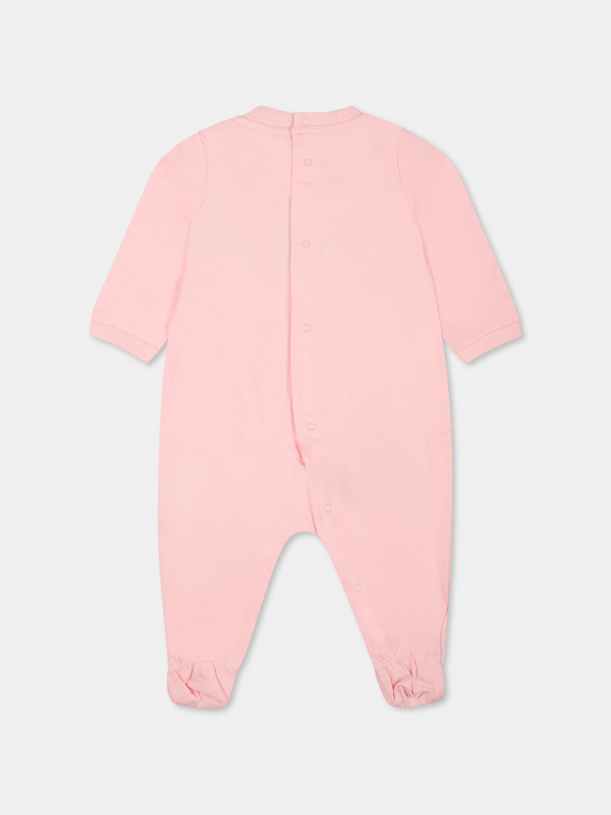 Tutina rosa per neonata con tre Teddy Bears,Moschino Kids,MUT047 LAA03 50209