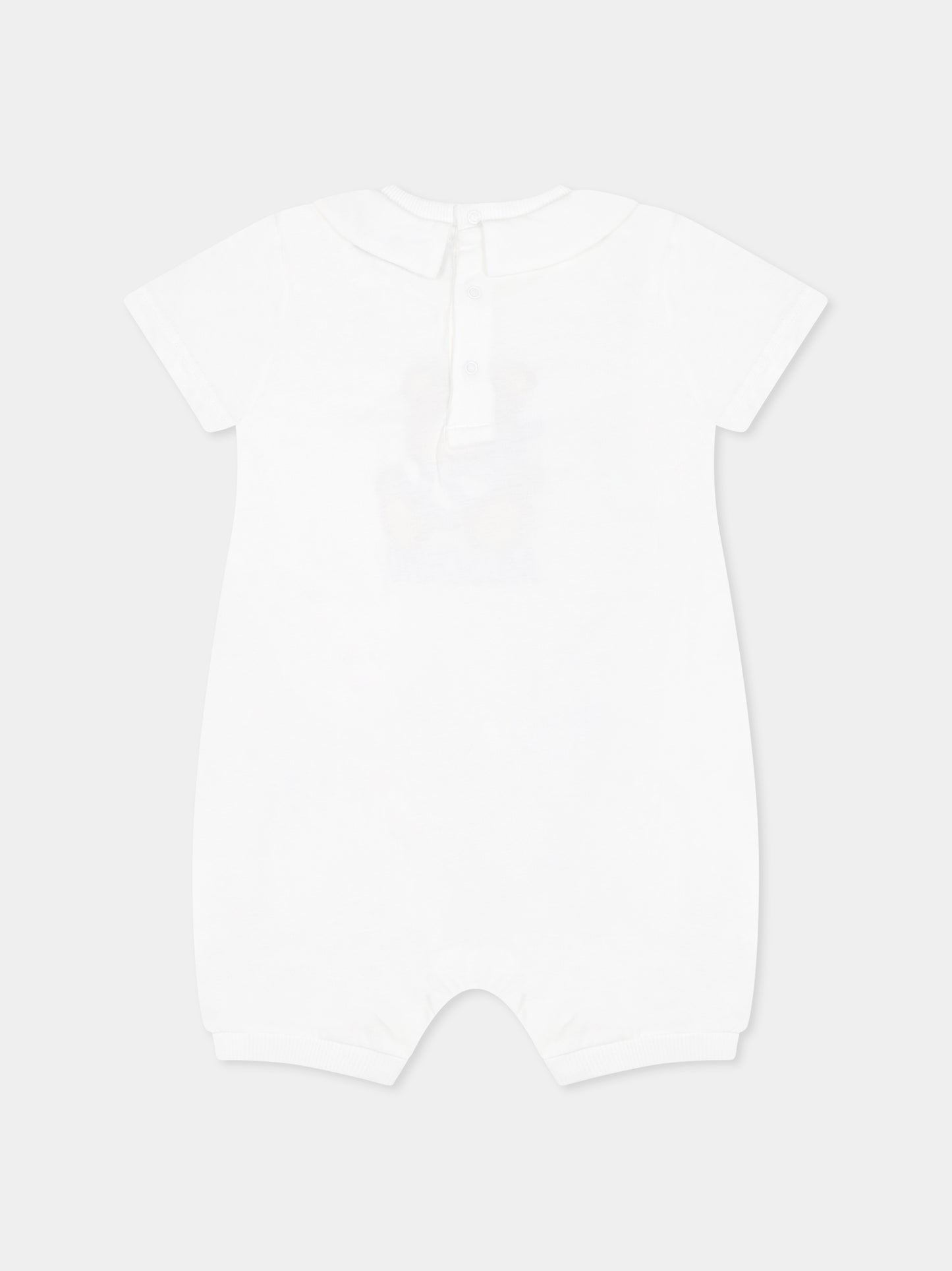 Pagliaccetto bianco per neonati con Teddy Bear,Moschino Kids,MUT049 LAA03 10101