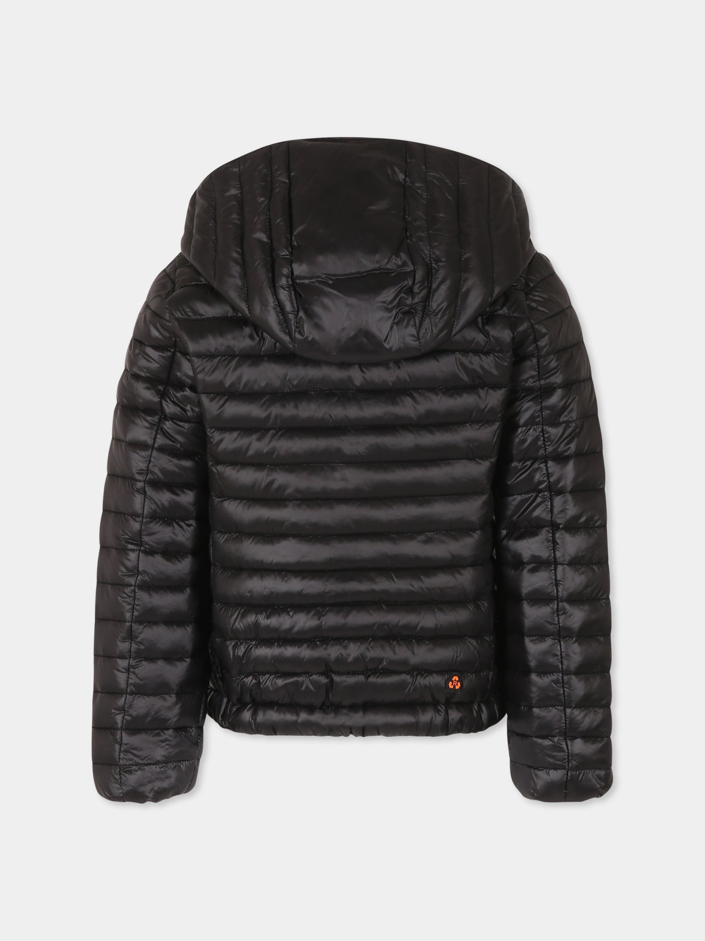 Piumino Verena nero per bambina con logo,Save The Duck Kids,J32179G LOVY20 10000