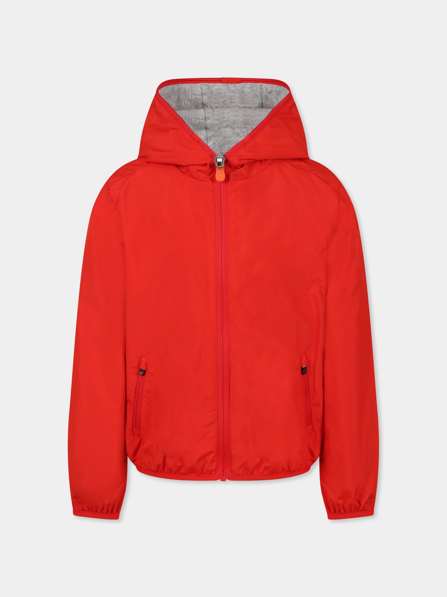 Giacca a vento rossa Jules per bambini con logo,Save The Duck Kids,J30036X WIND20 70020