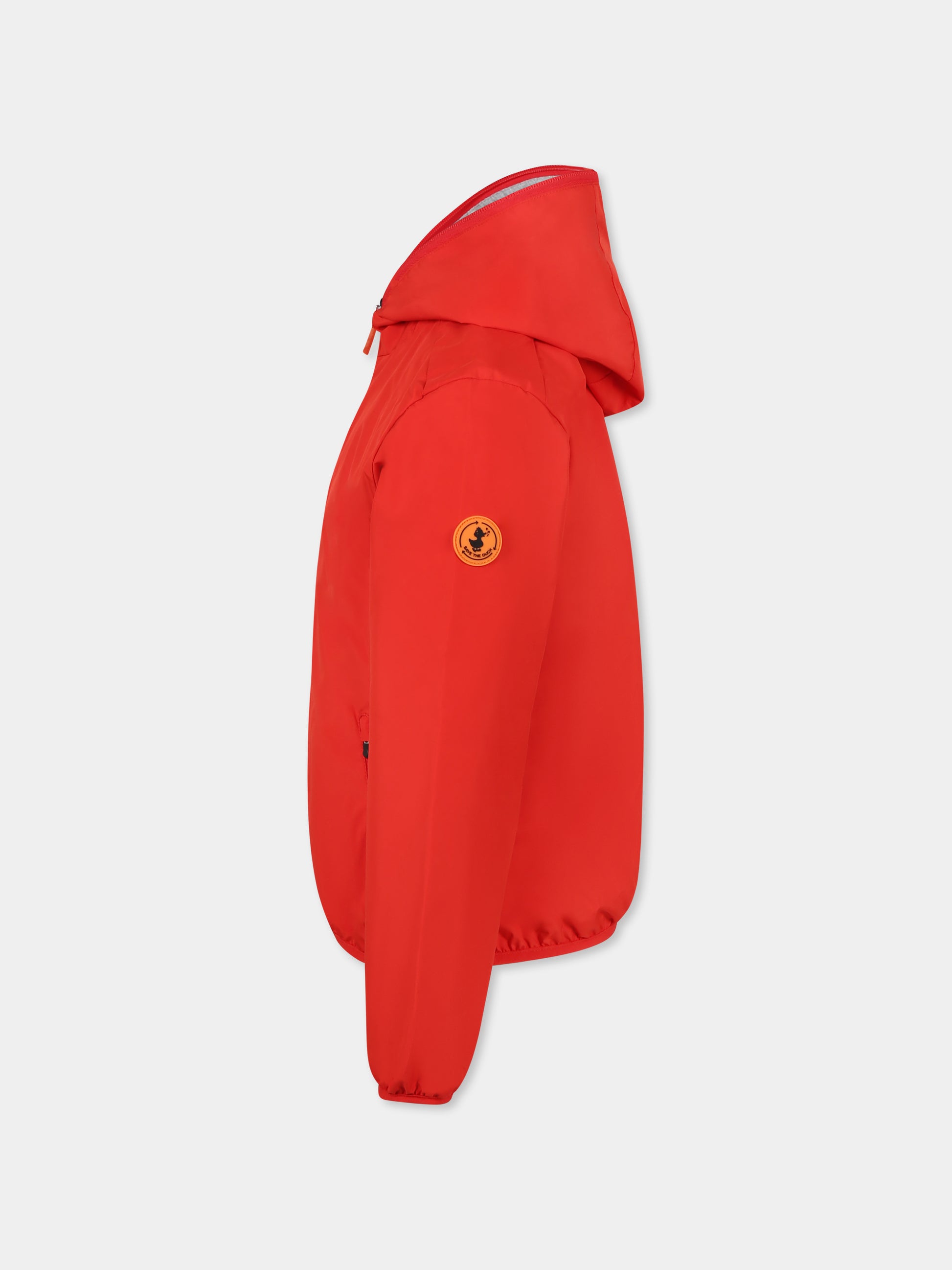 Giacca a vento rossa Jules per bambini con logo,Save The Duck Kids,J30036X WIND20 70020