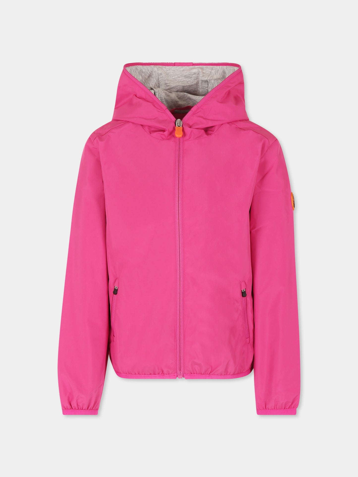 Giacca a vento Jules fucsia per bambina con logo,Save The Duck Kids,J30036X WIND20 80037