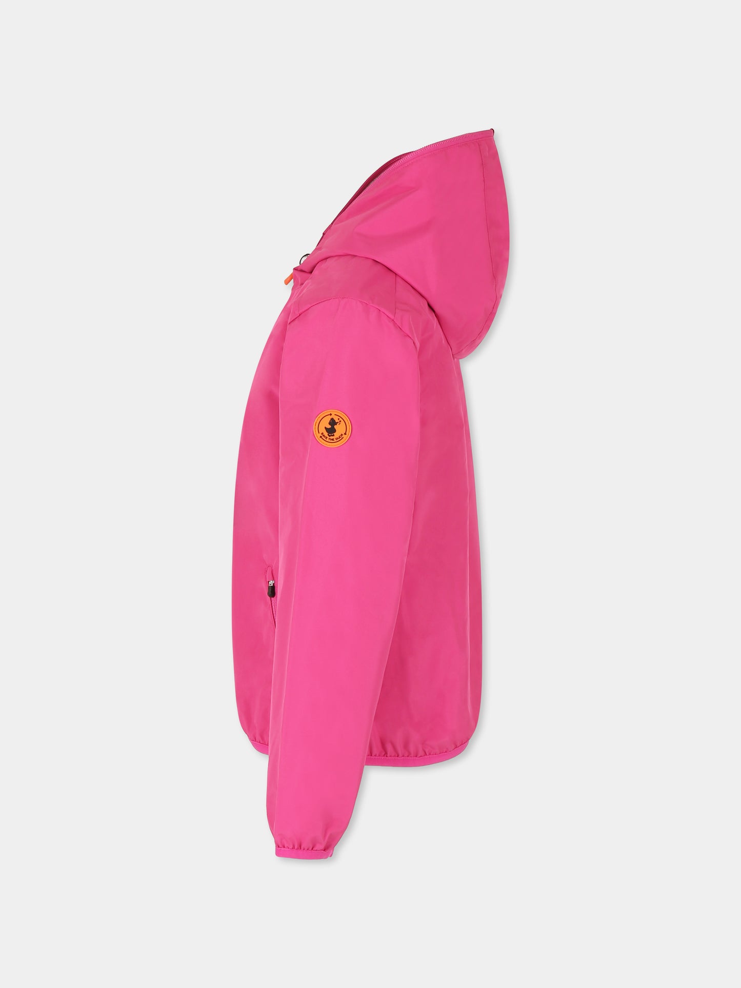 Giacca a vento Jules fucsia per bambina con logo,Save The Duck Kids,J30036X WIND20 80037