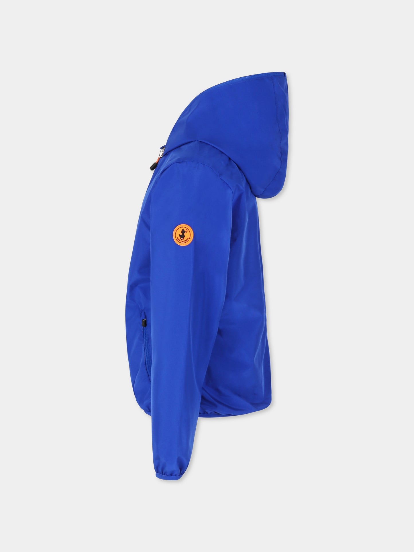 Giacca a vento Jules azzurra per bambino con logo,Save The Duck Kids,J30036X WIND20 90049