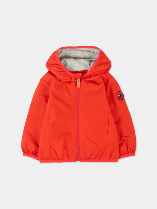 Giacca a vento Coco rossa per neonato con logo,Save The Duck Kids,I30006X WIND20 70020