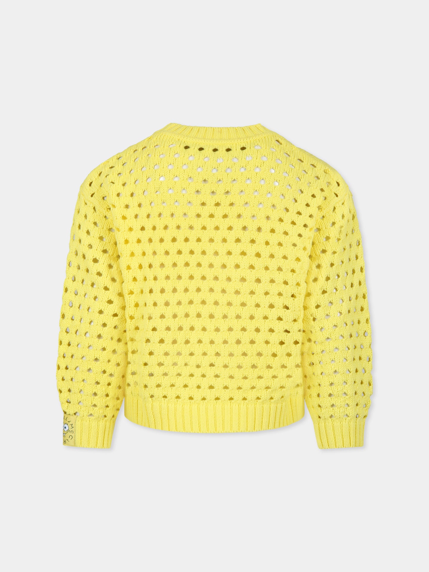 Maglione giallo per bambina con SpongeBob,Stella Mccartney Kids,TW9A80 Z1876 244