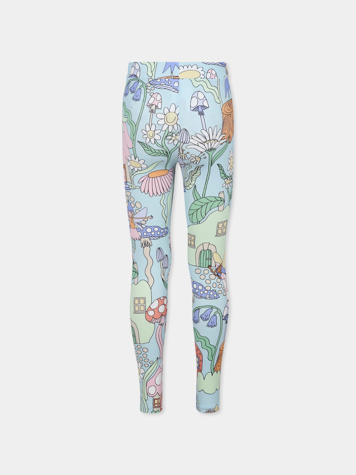 Leggings celesti per bambina con fate,Stella Mccartney Kids,TW6A60 Z2537 754MC