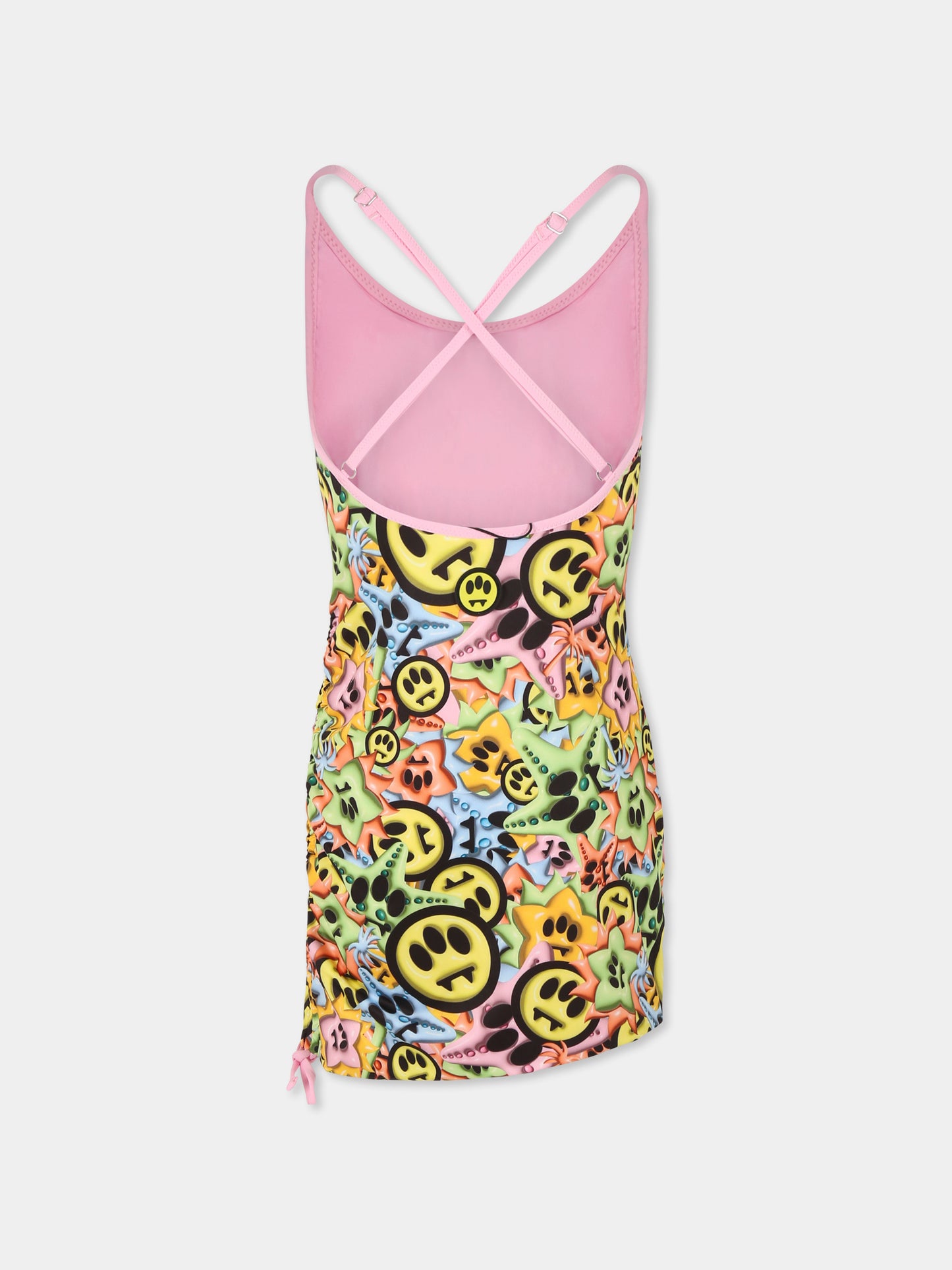 Copricostume multicolor per bambina con smile all over,Barrow,S5BKJGDR188 140