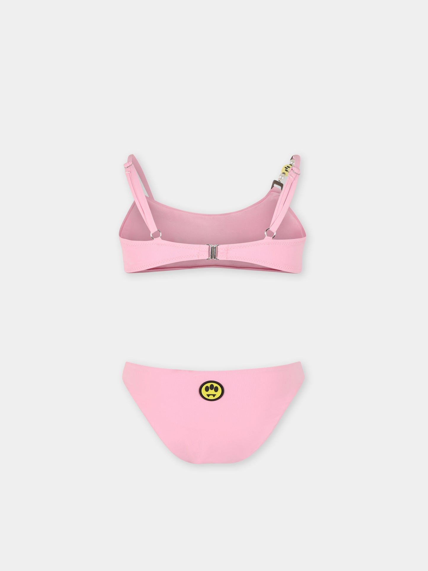 Pink bikini for girl with logo