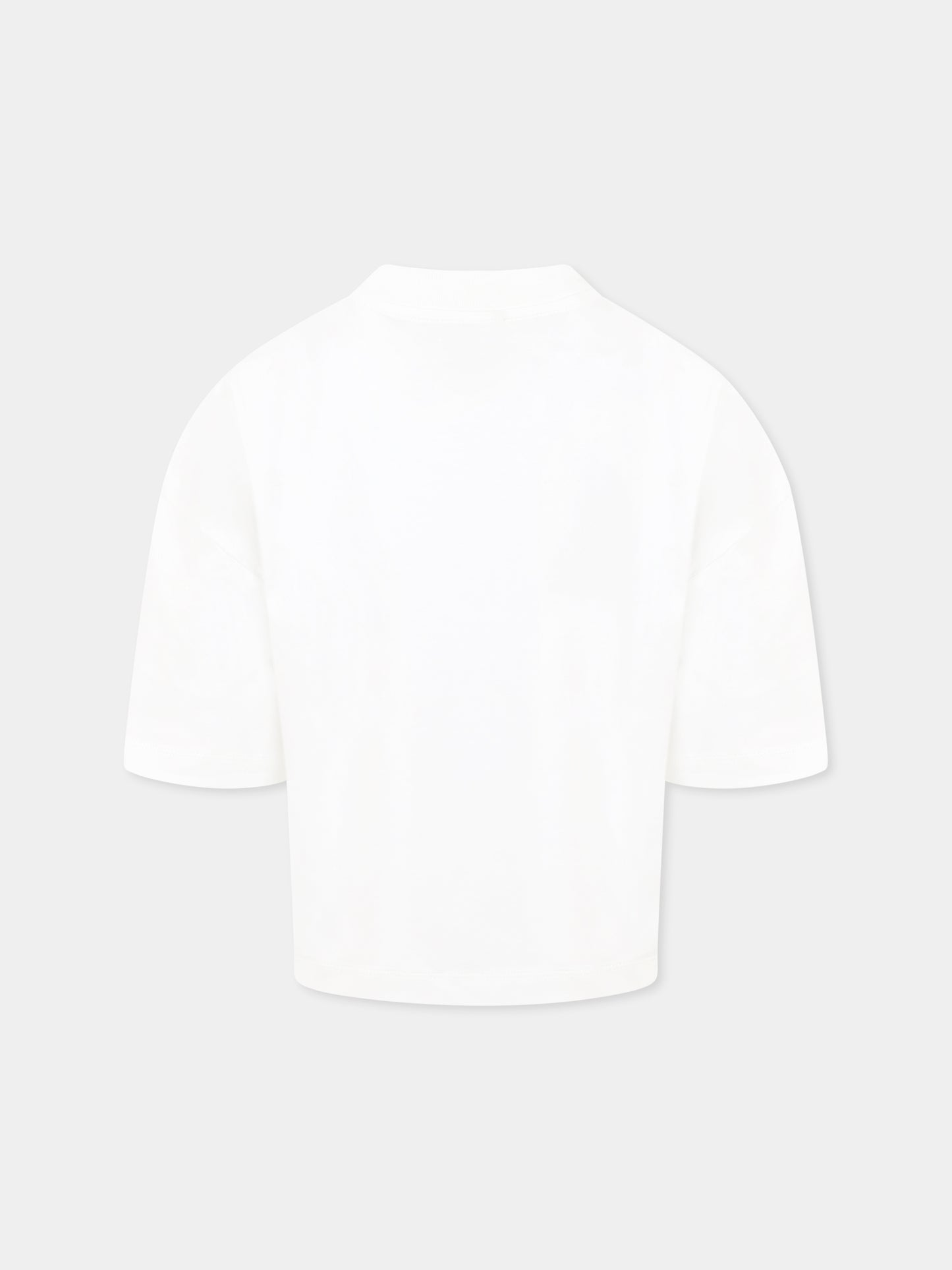 T-shirt bianca per bambino con stampa Bear e logo,Barrow,S5BKJGTH184 002