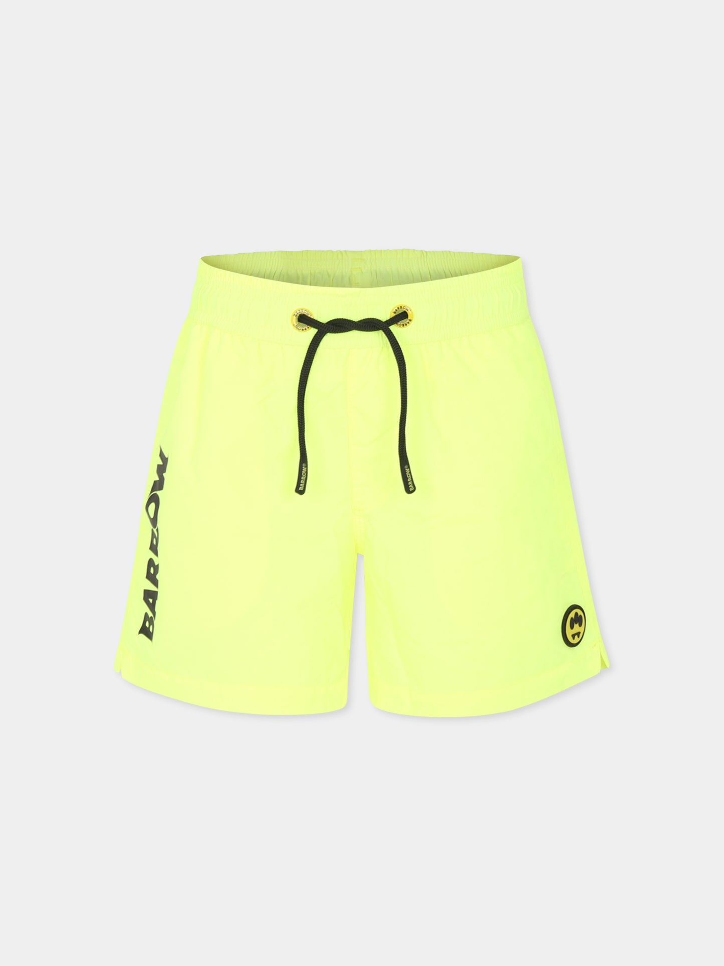 Yellow swim shorts for boy with smiley