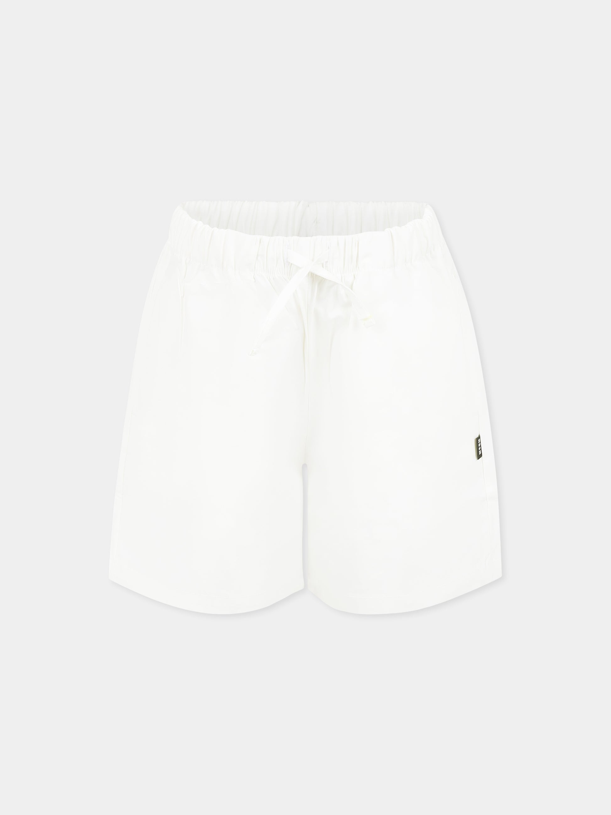 Shorts avorio per bambino con logo,Msgm Kids,S5MSJBBE013 013